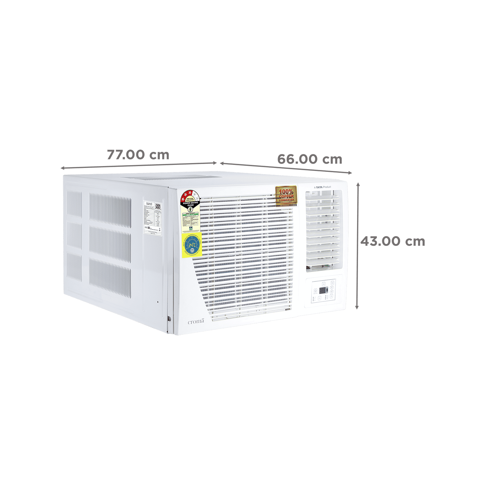 Croma 1.5 Ton 3 Star Fixed Speed Window AC (Copper Condenser, Dust Filter, CRLA018WAD199403)_4