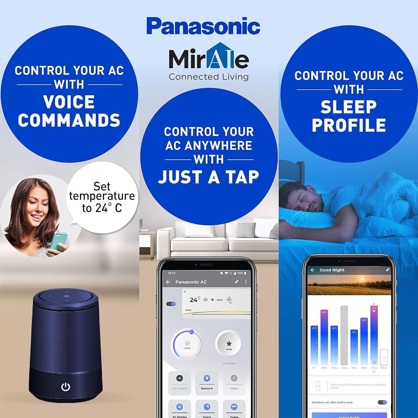 Panasonic SU 7 in 1 Convertible 2 Ton 3 Star Inverter Split Smart AC with AI Voice Assistant (Copper Condenser, CS/CU-SU24YKYWA)_8