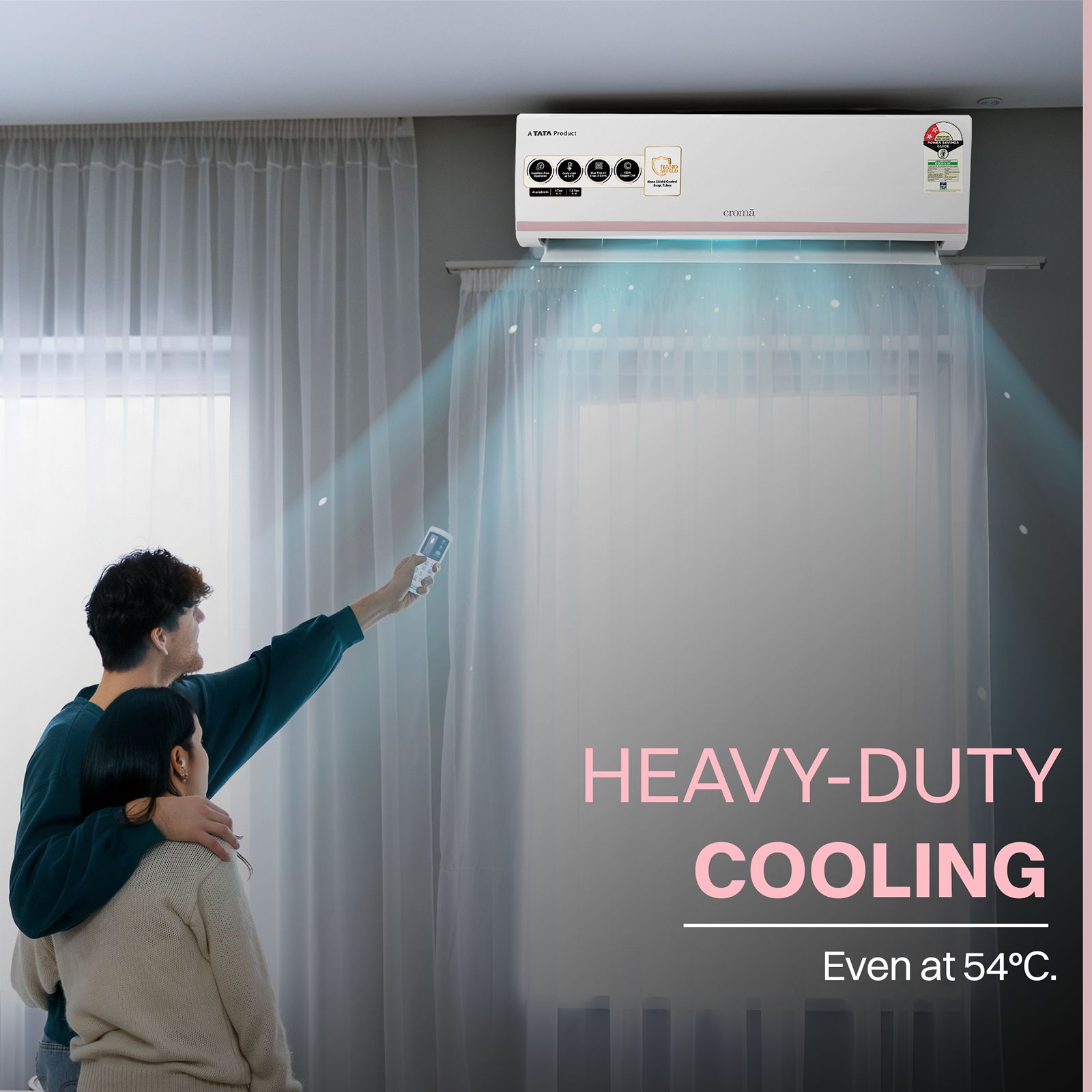 Croma 1.5 Ton 2 Star Split AC (Copper Condenser, Dust Filter)_16