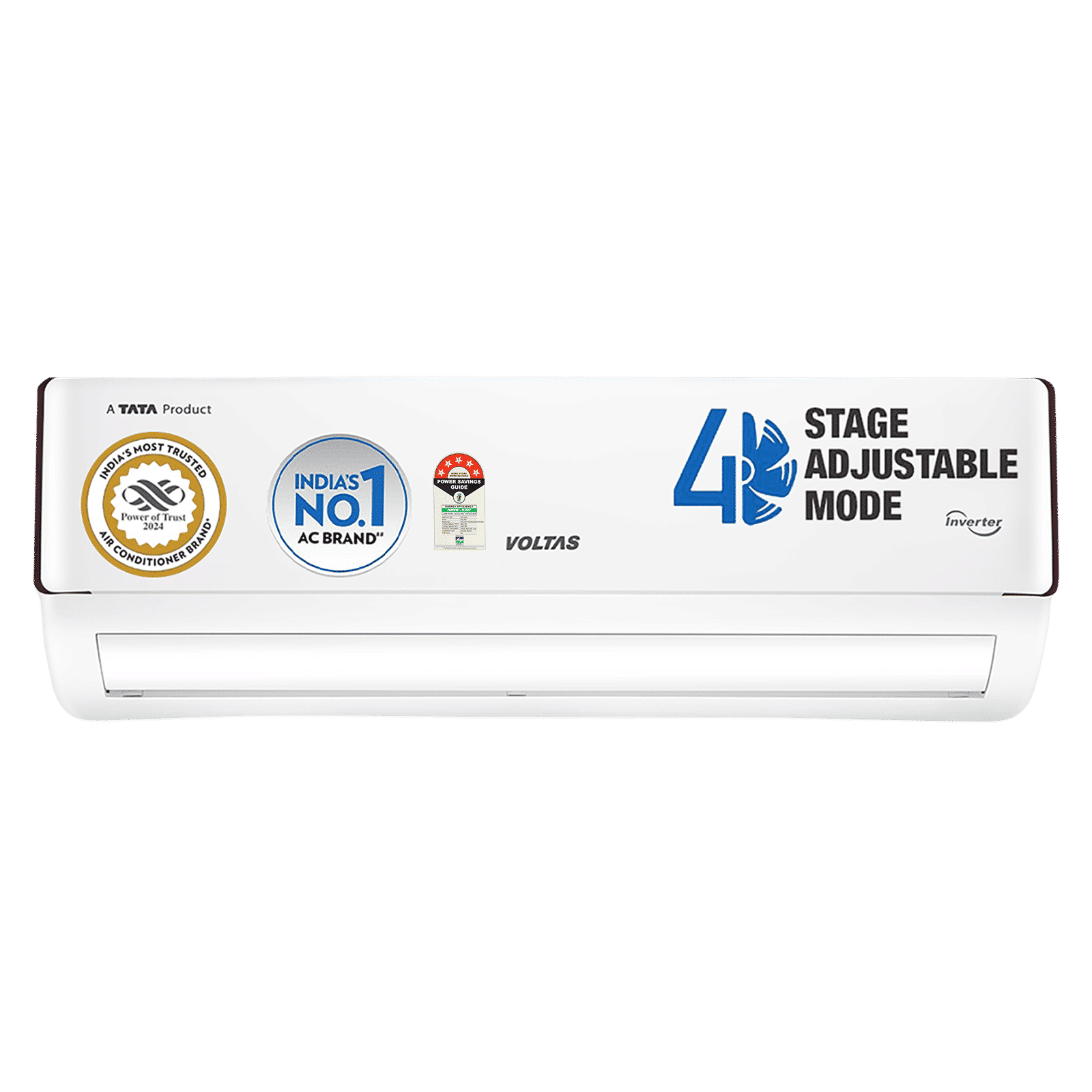 VOLTAS 185V Vectra Eden 1.5 Ton 5 Star Inverter Split AC (Copper Condenser, Dust Filter, 4503604)_1