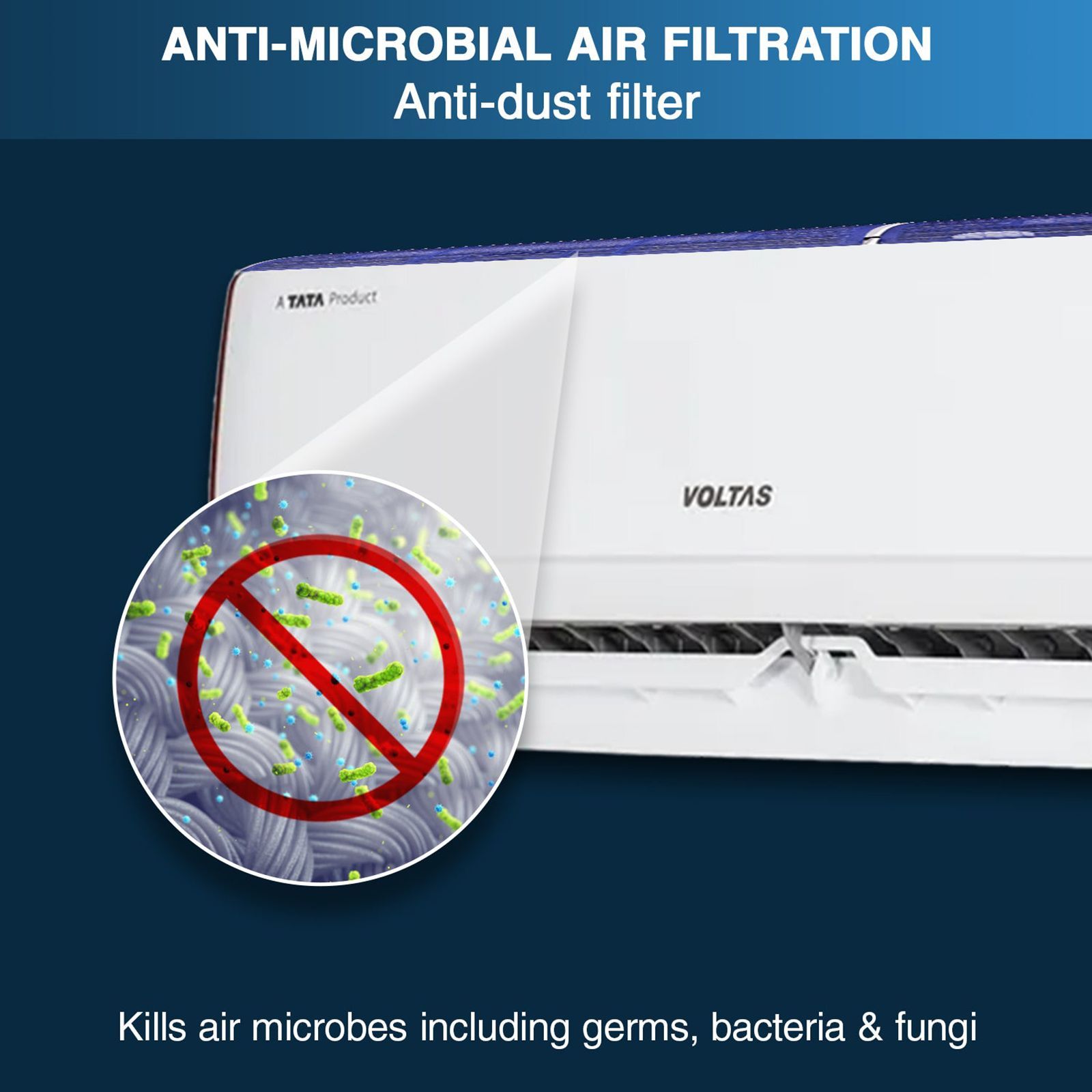 VOLTAS 185V Vectra Eden 1.5 Ton 5 Star Inverter Split AC (Copper Condenser, Dust Filter, 4503604)_14