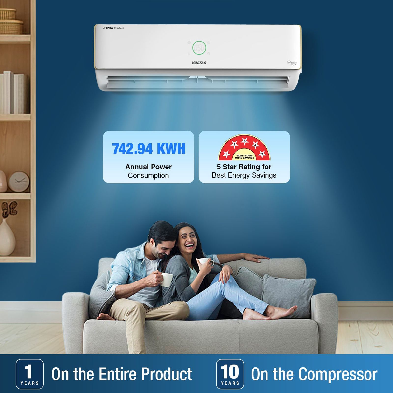 VOLTAS 185V Verdant Exotica 6 in 1 Convertible 1.5 Ton 5 Star Inverter Split AC with Anti Dust Filter ( Copper Condenser, 4503500) VOLTAS 185V Verdant Exotica 6 in 1 Convertible 1.5 Ton 5 Star Inverter Split AC with Anti Dust Filter ( Copper Condenser, 4503500)_17