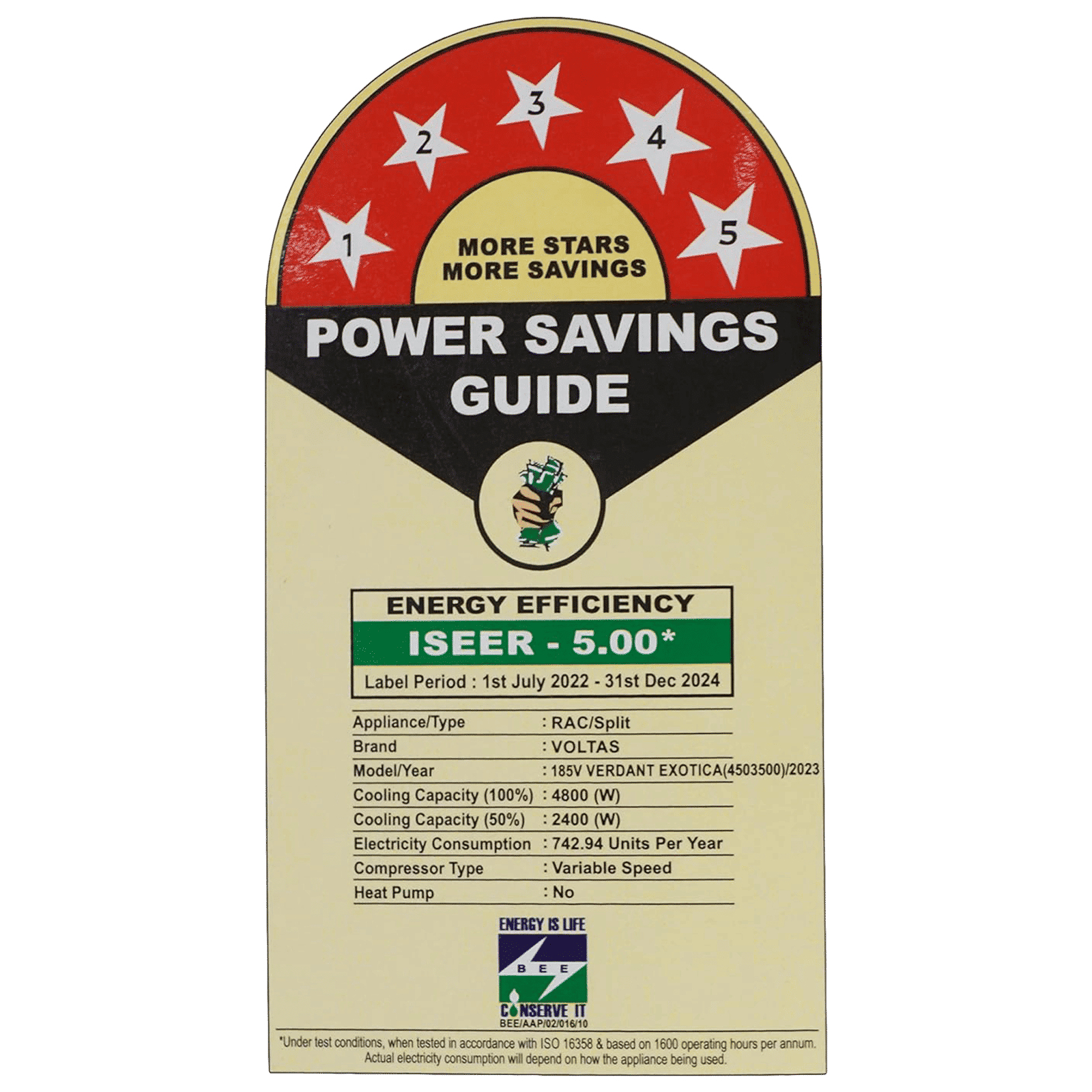 VOLTAS 185V Verdant Exotica 6 in 1 Convertible 1.5 Ton 5 Star Inverter Split AC with Anti Dust Filter ( Copper Condenser, 4503500) VOLTAS 185V Verdant Exotica 6 in 1 Convertible 1.5 Ton 5 Star Inverter Split AC with Anti Dust Filter ( Copper Condenser, 4503500)_3