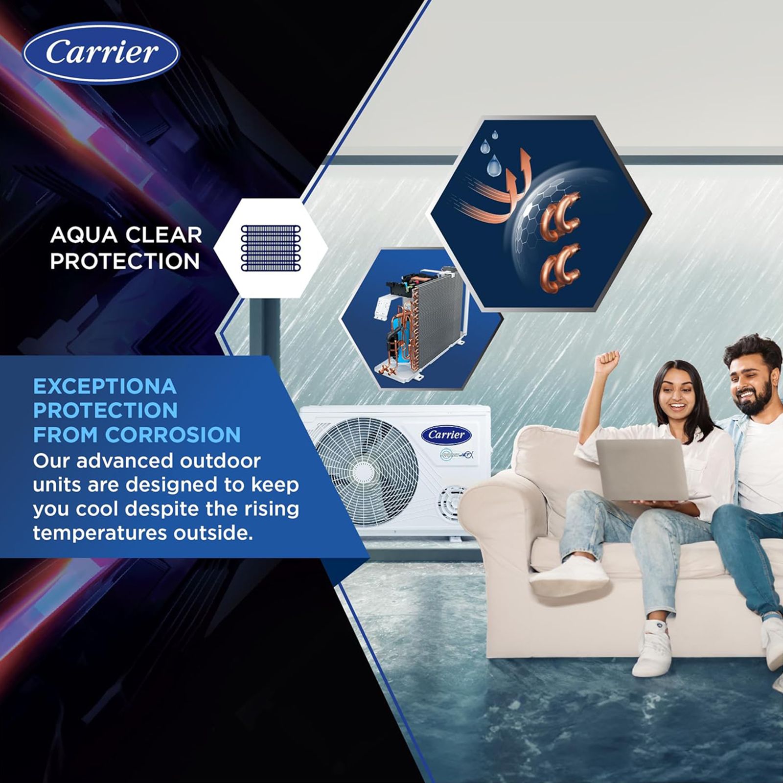 Carrier Xcel Lumo Exi 6 in 1 Convertible 1.5 Ton 3 Star Inverter Split AC with Auto Cleanser (Copper Condenser, CAI18CL3R34F0)_12