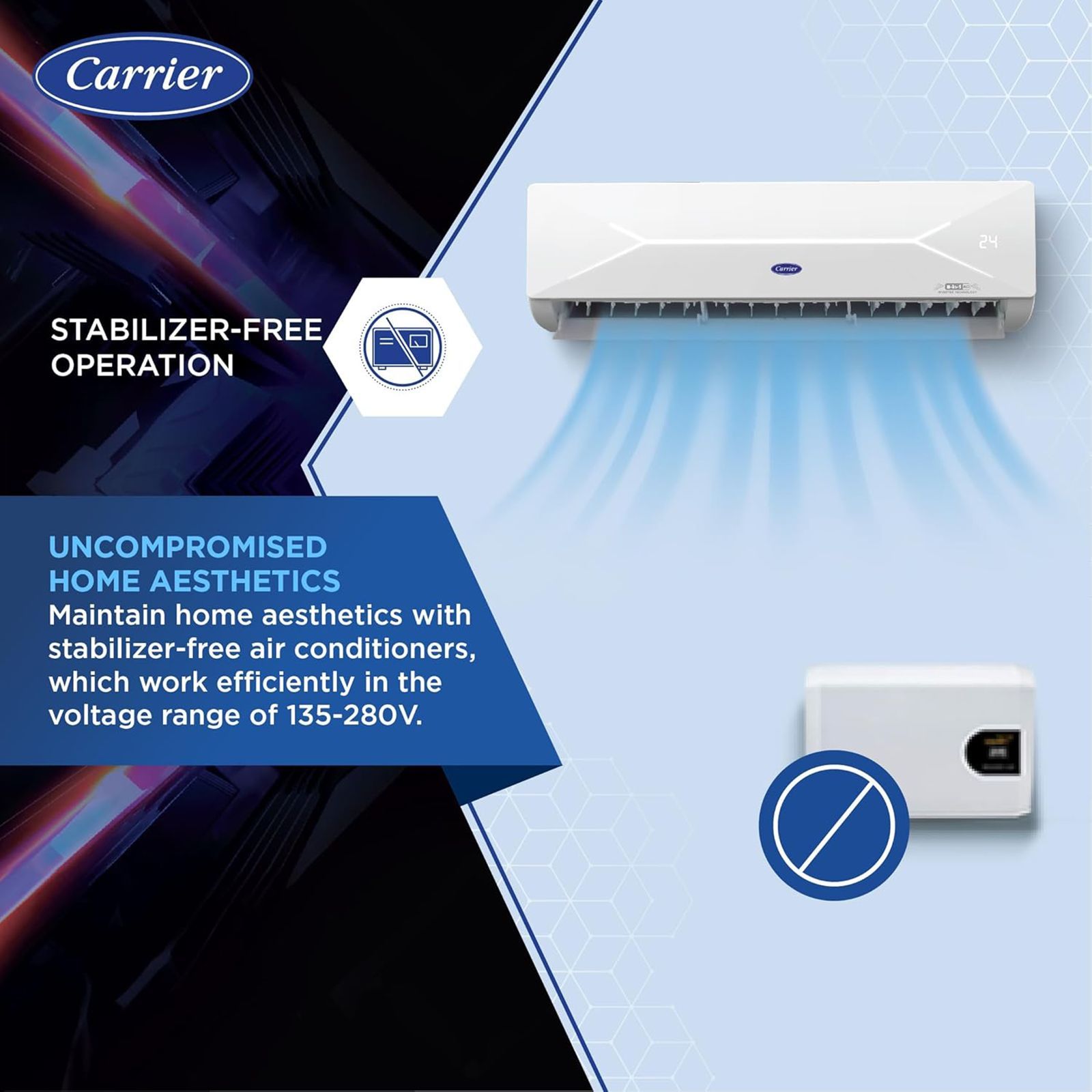 Carrier Xcel Lumo Exi 6 in 1 Convertible 1.5 Ton 3 Star Inverter Split AC with Auto Cleanser (Copper Condenser, CAI18CL3R34F0)_21