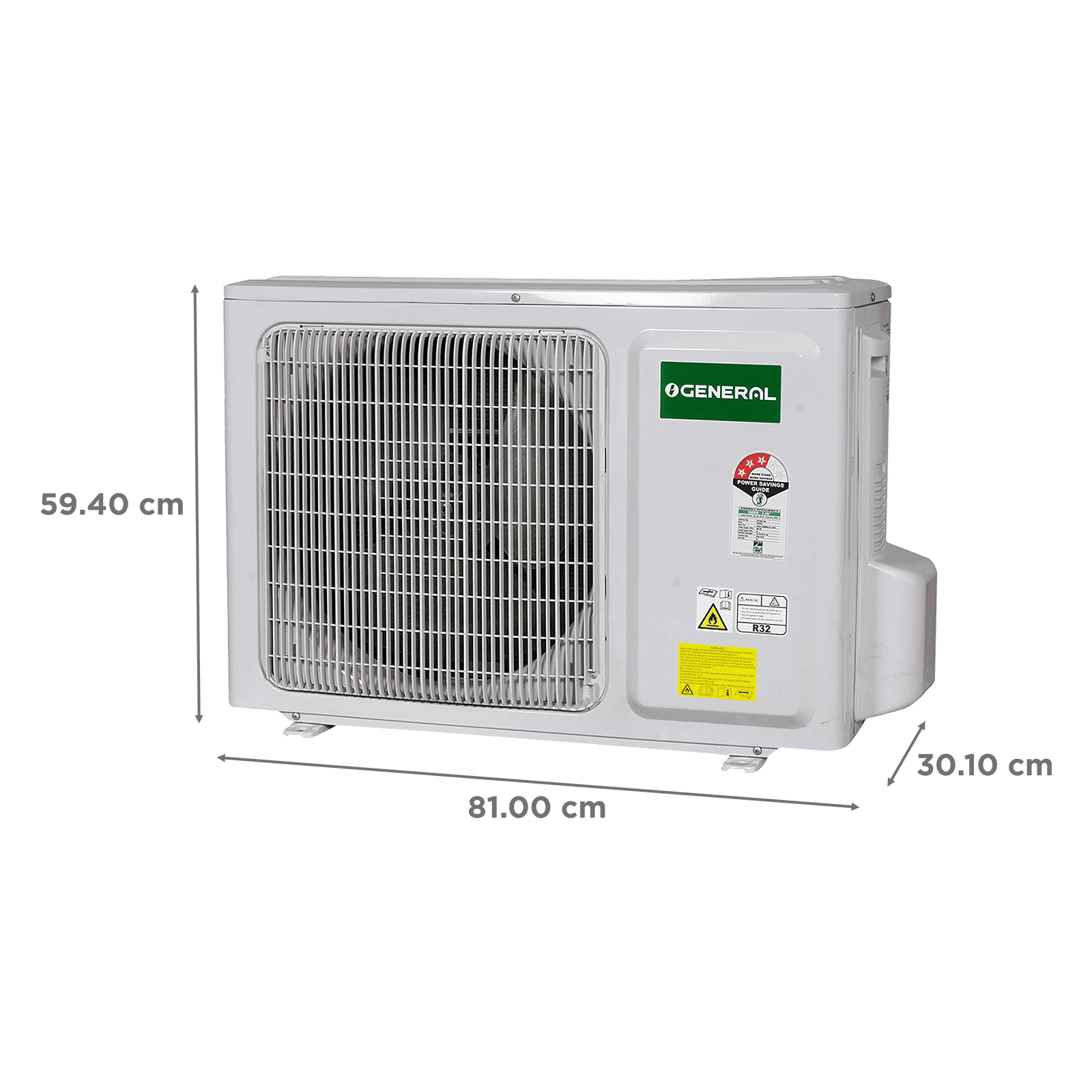 O GENERAL BMA Series 1.5 Ton 3 Star Split AC (Copper Condenser, Dust Filter, ASGA18BMAA-B)_5