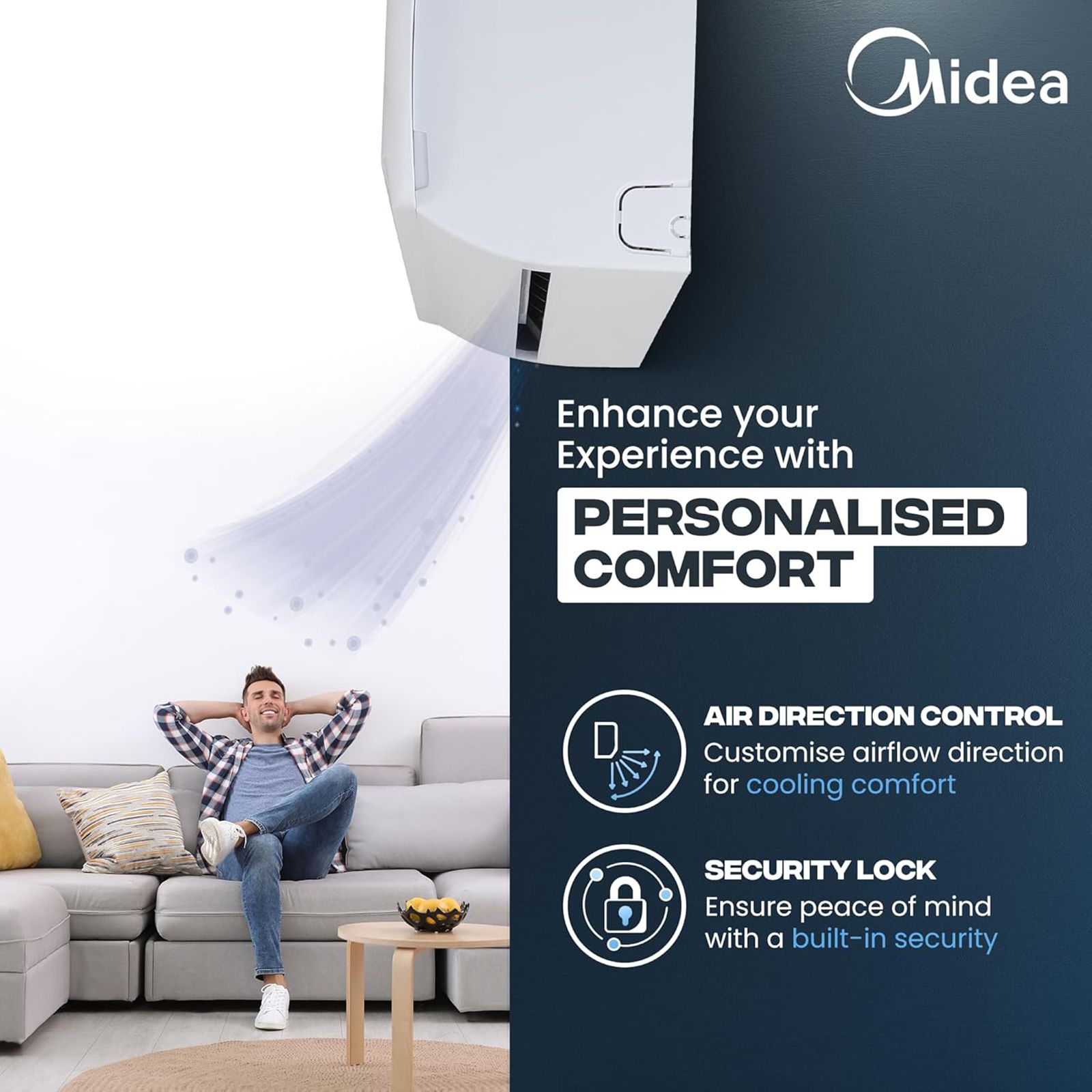 Midea Santis Pro Plus Deluxe 4 in 1 Convertible 1 Ton 3 Star Inverter Split AC with Auto Cleanser (Copper Condenser, MAI12SP3R33F0) Midea Santis Pro Plus Deluxe 4 in 1 Convertible 1 Ton 3 Star Inverter Split AC with Auto Cleanser (Copper Condenser, MAI12SP3R33F0)_12