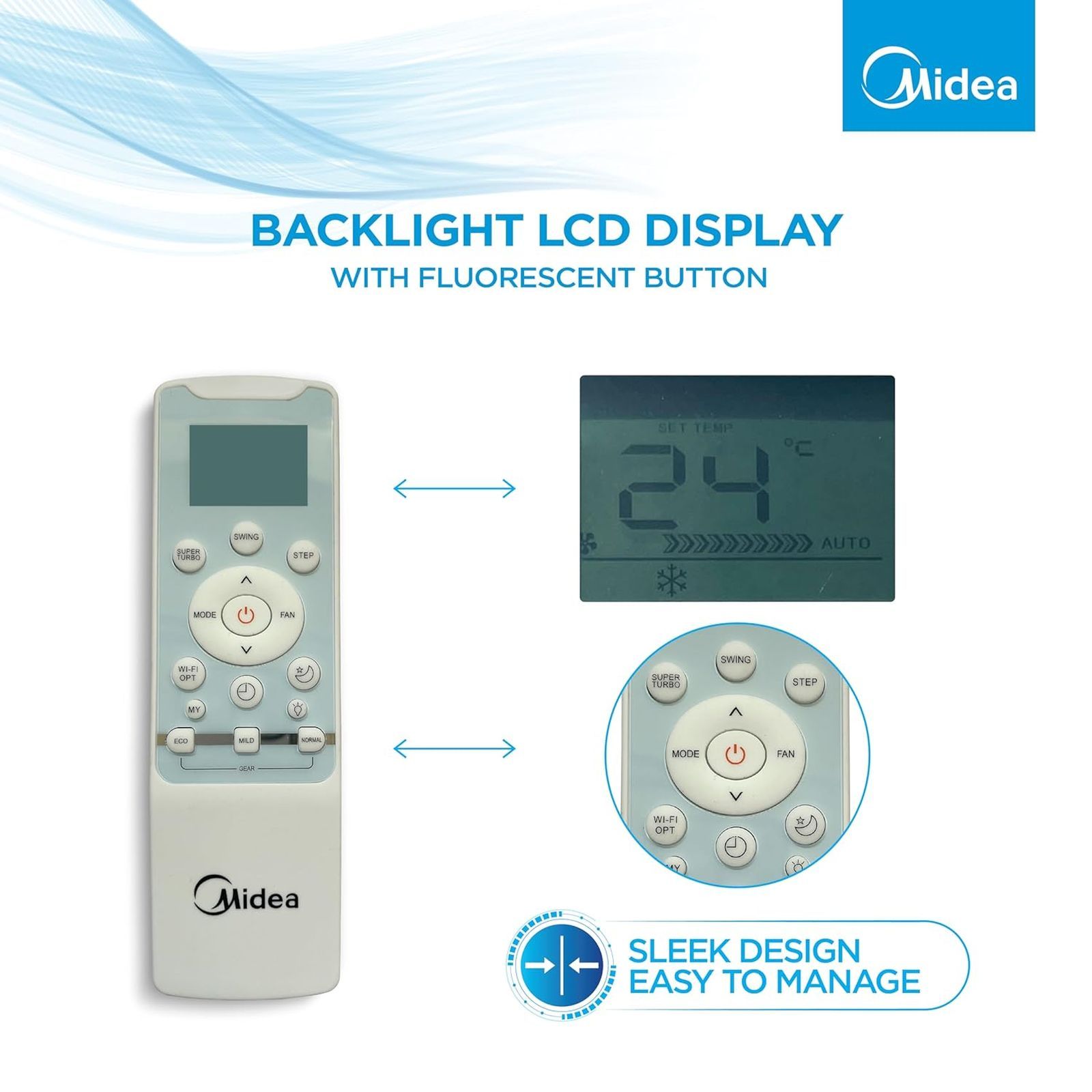 Midea Santis Pro Plus Deluxe 4 in 1 Convertible 1 Ton 3 Star Inverter Split AC with Auto Cleanser (Copper Condenser, MAI12SP3R33F0) Midea Santis Pro Plus Deluxe 4 in 1 Convertible 1 Ton 3 Star Inverter Split AC with Auto Cleanser (Copper Condenser, MAI12SP3R33F0)_7