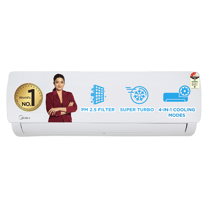 Midea Santis Pro Plus Deluxe 4 in 1 Convertible 1.5 Ton 3 Star Inverter Split AC with Auto Cleanser (Copper Condenser, MAI18SP3R34F0)_1