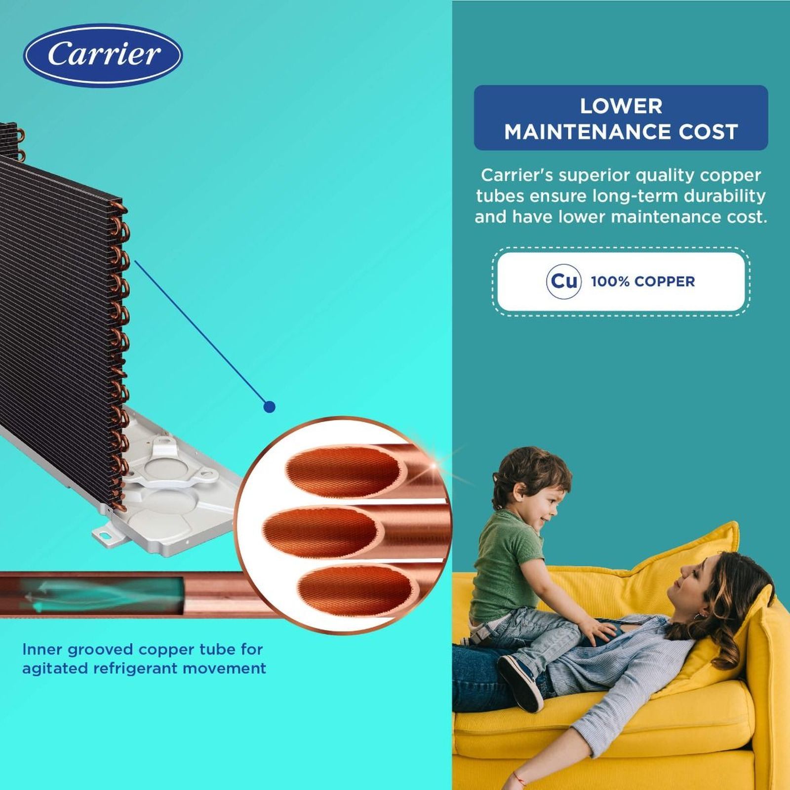 Carrier Estrella Ex 2 Ton 3 Star Fixed Speed Window AC (Copper Condenser, Dust Filter, CAW24EC3R32F0)_15