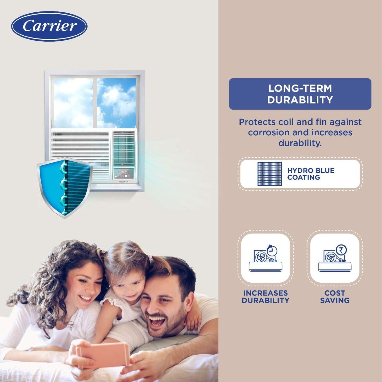 Carrier Estrella Exi 1.5 Ton 3 Star Inverter Window AC (Copper Condenser, Dust Filter, CIW18EC3R34F0) Carrier Estrella Exi 1.5 Ton 3 Star Inverter Window AC (Copper Condenser, Dust Filter, CIW18EC3R34F0)_12