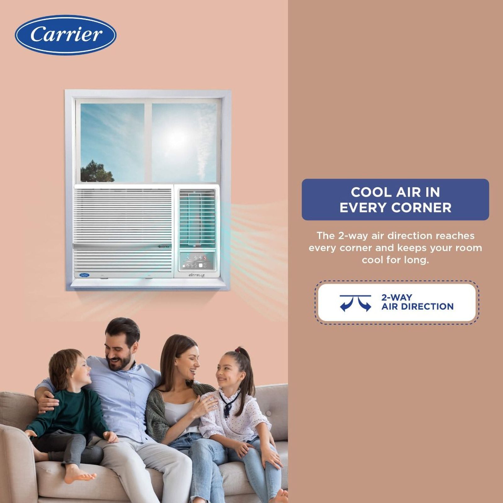 Carrier Estrella Exi 1.5 Ton 5 Star Inverter Window AC (Copper Condenser, Dust Filter, CIW18EC5R32F0)_16