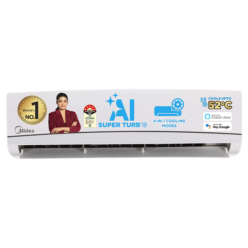 Midea Santis Pro Royal 4 in 1 Convertible 1.5 Ton 5 Star Inverter Split Smart AC with Auto Cleanser (Copper Condenser, MAI18SR5R34W0)_1