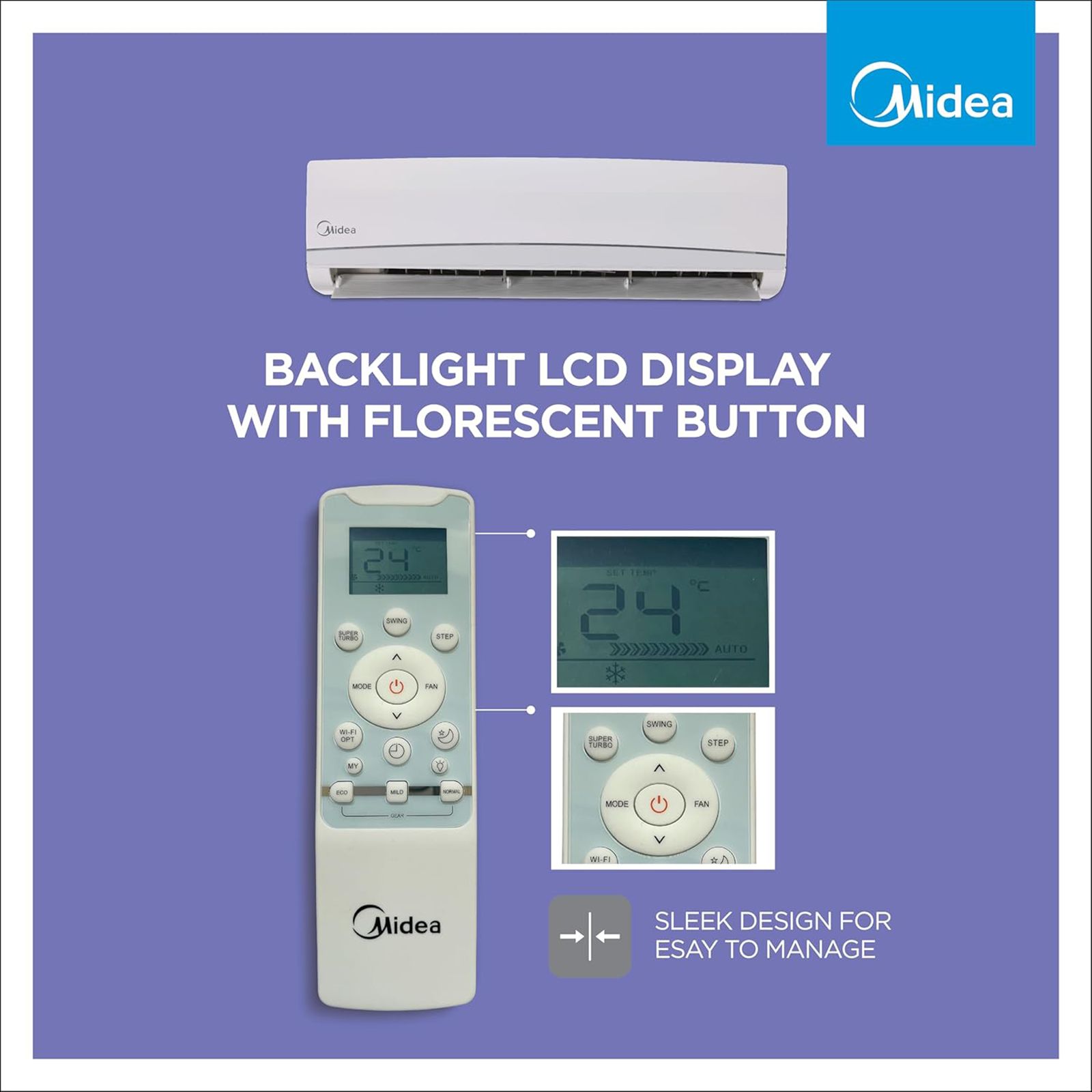 Midea Santis Pro Royal 4 in 1 Convertible 2 Ton 5 Star Inverter Split Smart AC with Wi-Fi Supported (Copper Condenser, MAI24SR5R34W0) Midea Santis Pro Royal 4 in 1 Convertible 2 Ton 5 Star Inverter Split Smart AC with Wi-Fi Supported (Copper Condenser, MAI24SR5R34W0)_5