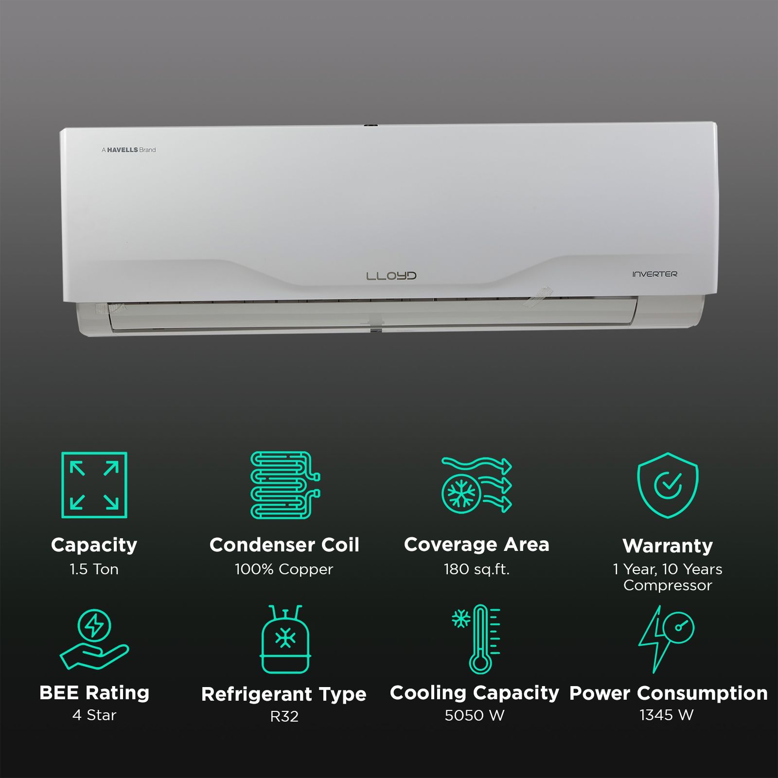 LLOYD Xtreme 5 in 1 Convertible 1.5 Ton 4 Star Inverter Split AC with Anti-Viral Dust Filter ( Copper Condenser, GLS18I4FWCXA) LLOYD Xtreme 5 in 1 Convertible 1.5 Ton 4 Star Inverter Split AC with Anti-Viral Dust Filter ( Copper Condenser, GLS18I4FWCXA)_2