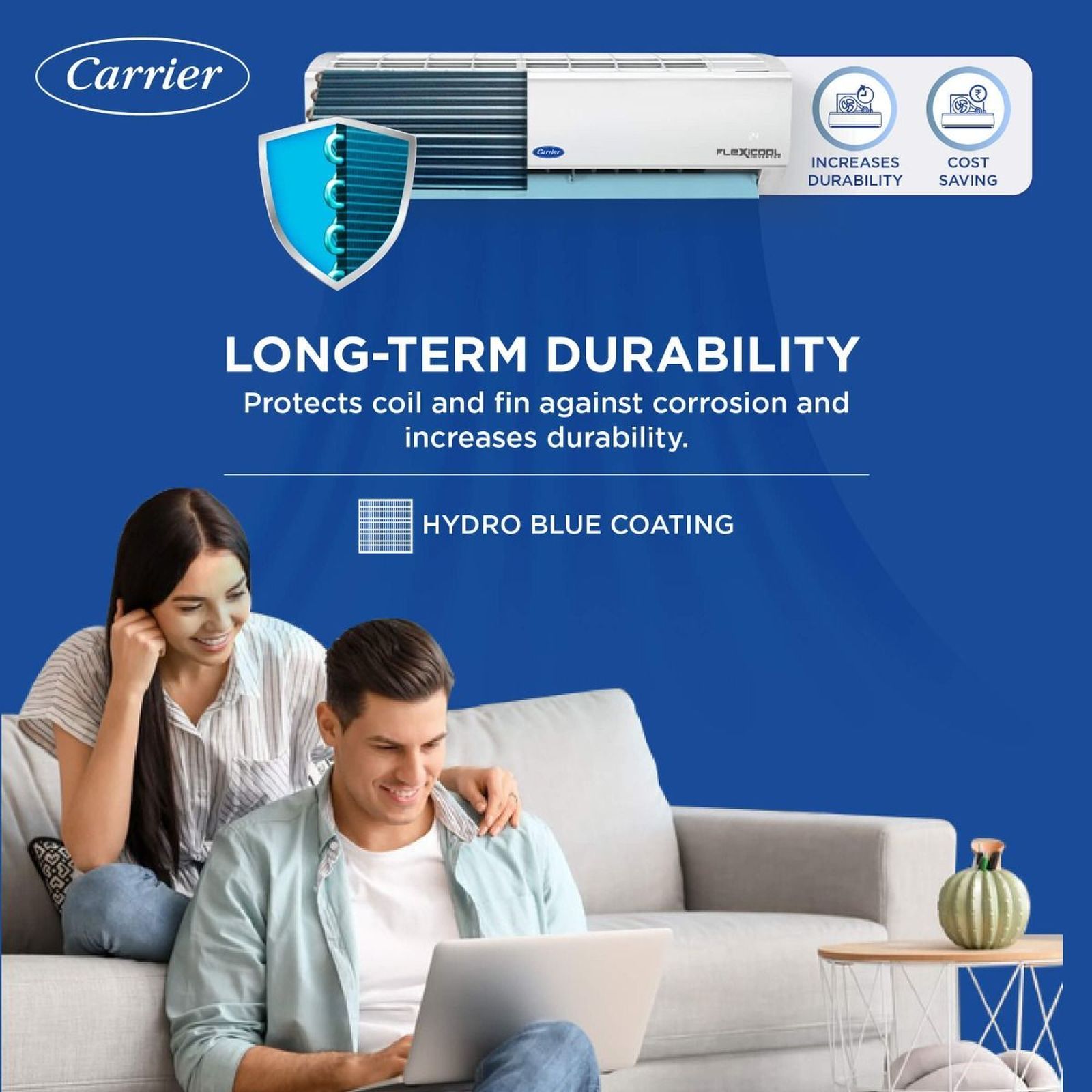 Carrier Ester Neo Exi 6 in 1 Convertible 2 Ton 3 Star Inverter Split AC with Auto Cleanser (Copper Condenser, CAI24ES3R32F0)_7