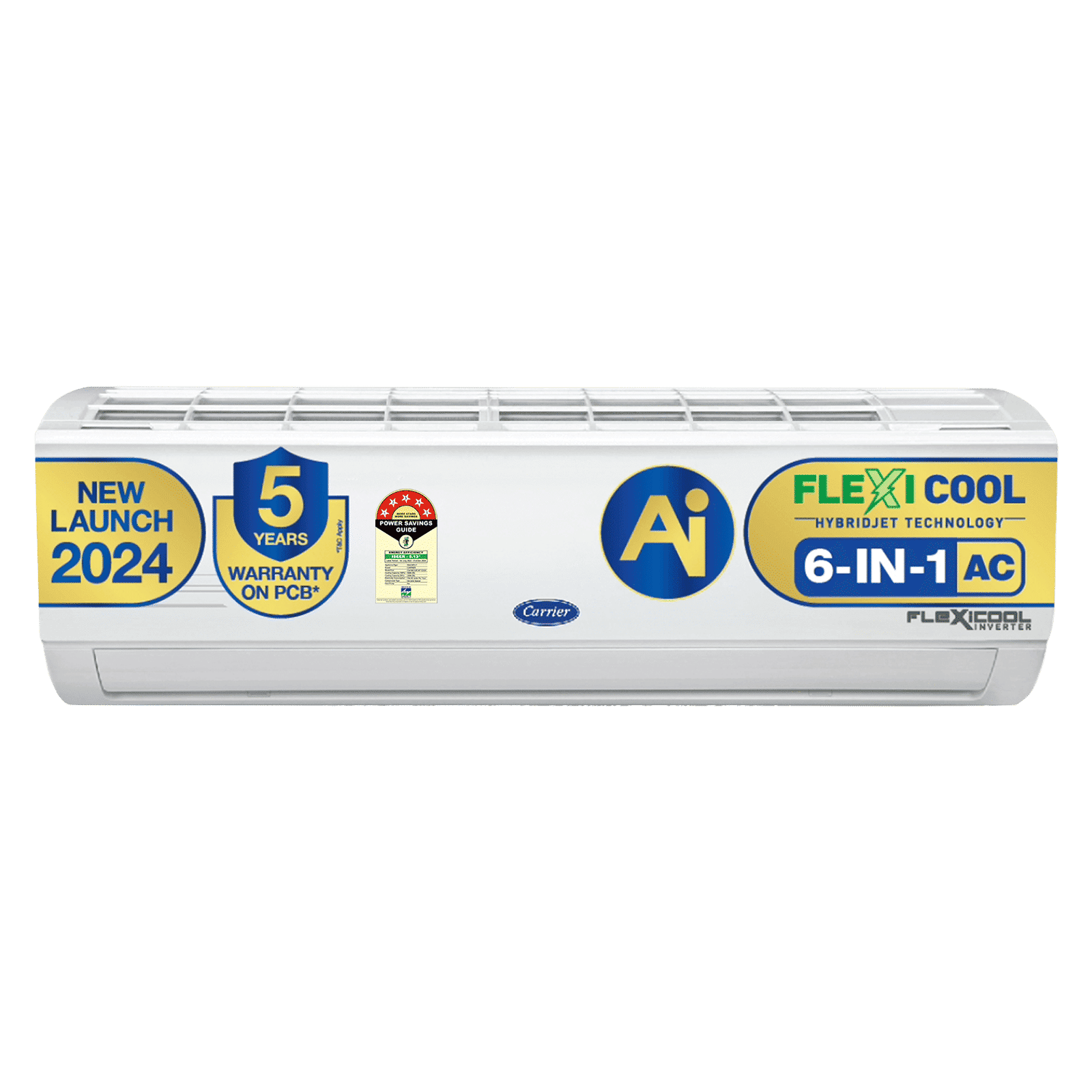 Carrier Ester Pro Exi 6 in 1 Convertible 1.5 Ton 5 Star Inverter Split AC with Auto Cleanser (Copper Condenser, CAI18ES5R34F1)_1