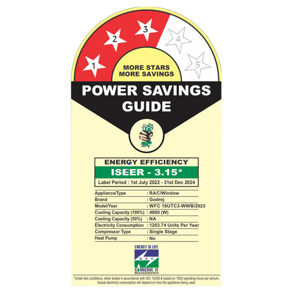 Godrej 1.5 Ton 3 Star Fixed Speed Window AC (Copper Condenser, Anti Dust Filter, WFC 18UTC3-WWA)_3