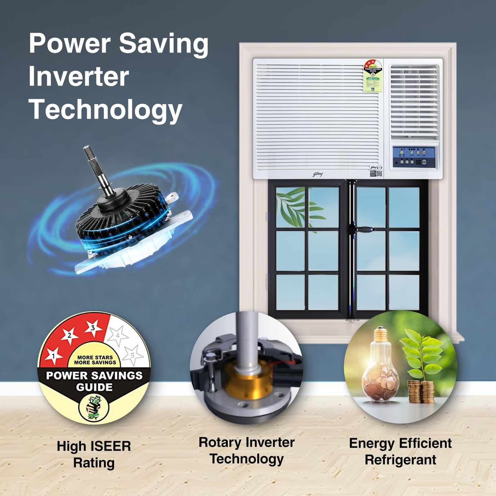 Godrej 1.5 Ton 3 Star Inverter Window AC (Copper Condenser, Anti Dust Filter, WIC 18UTC3 WWA) Godrej 1.5 Ton 3 Star Inverter Window AC (Copper Condenser, Anti Dust Filter, WIC 18UTC3 WWA)_12