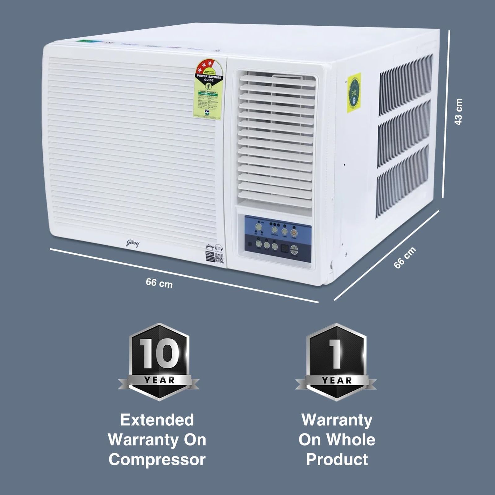 Godrej 1.5 Ton 3 Star Inverter Window AC (Copper Condenser, Anti Dust Filter, WIC 18UTC3 WWA) Godrej 1.5 Ton 3 Star Inverter Window AC (Copper Condenser, Anti Dust Filter, WIC 18UTC3 WWA)_13