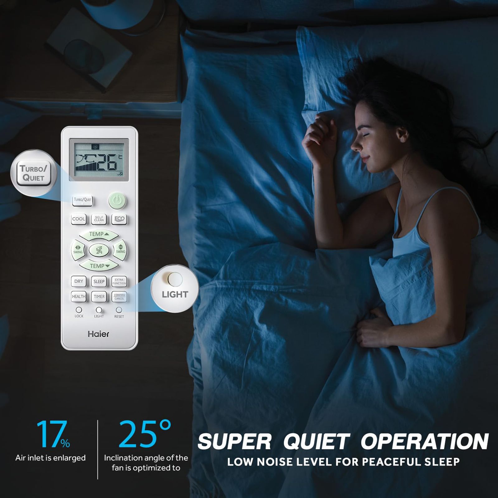 Haier 1.5 Ton 3 Star Fixed Speed Window AC (Copper Condenser, Anti Bacterial Filter, HWU18F-AOW3BN-FS) Haier 1.5 Ton 3 Star Fixed Speed Window AC (Copper Condenser, Anti Bacterial Filter, HWU18F-AOW3BN-FS)_13