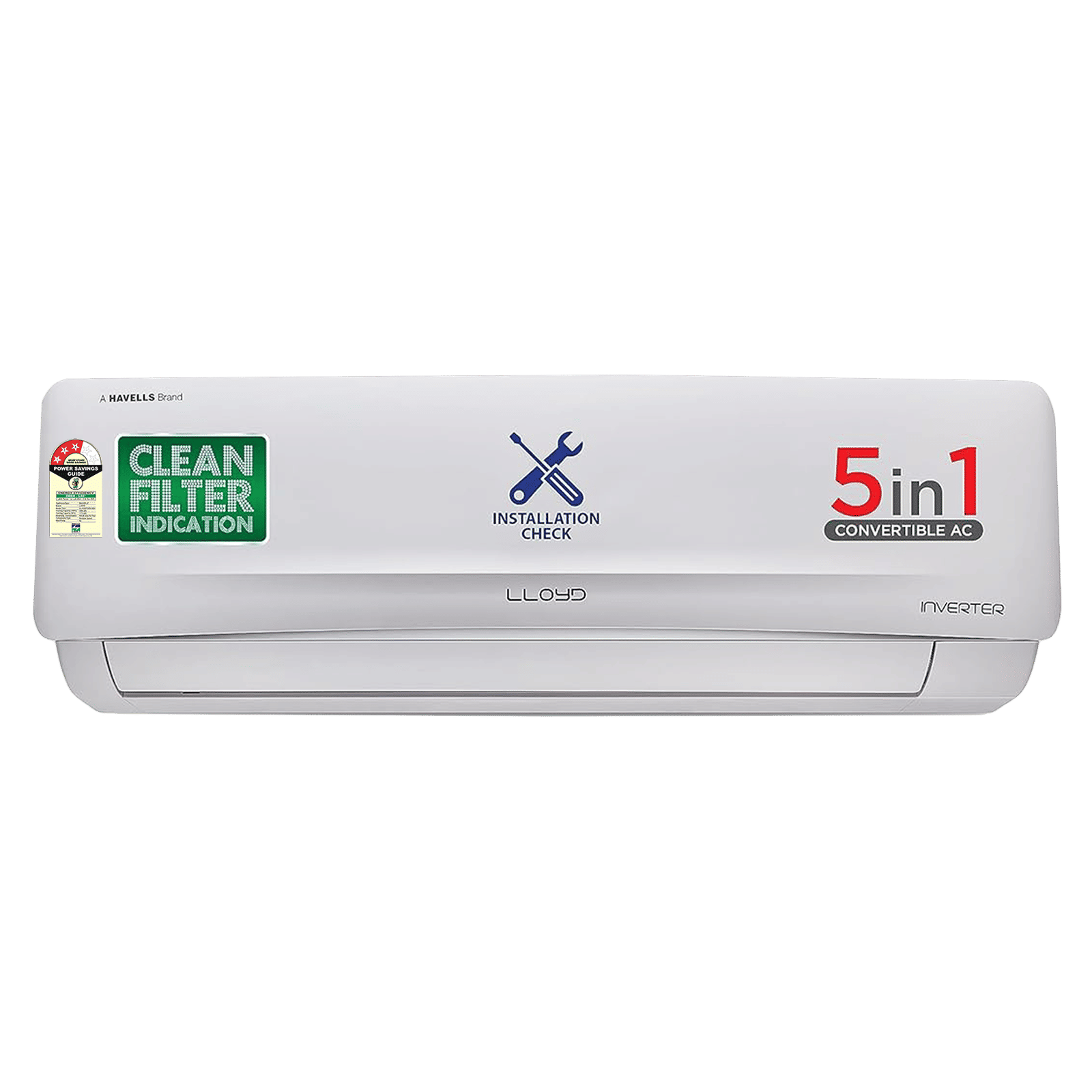 LLOYD Element 5 in 1 Convertible 1 Ton 3 Star Inverter Split AC with Anti-Viral Dust Filter (Copper Condenser, GLS12I3FOSEV) LLOYD Element 5 in 1 Convertible 1 Ton 3 Star Inverter Split AC with Anti-Viral Dust Filter (Copper Condenser, GLS12I3FOSEV)_1