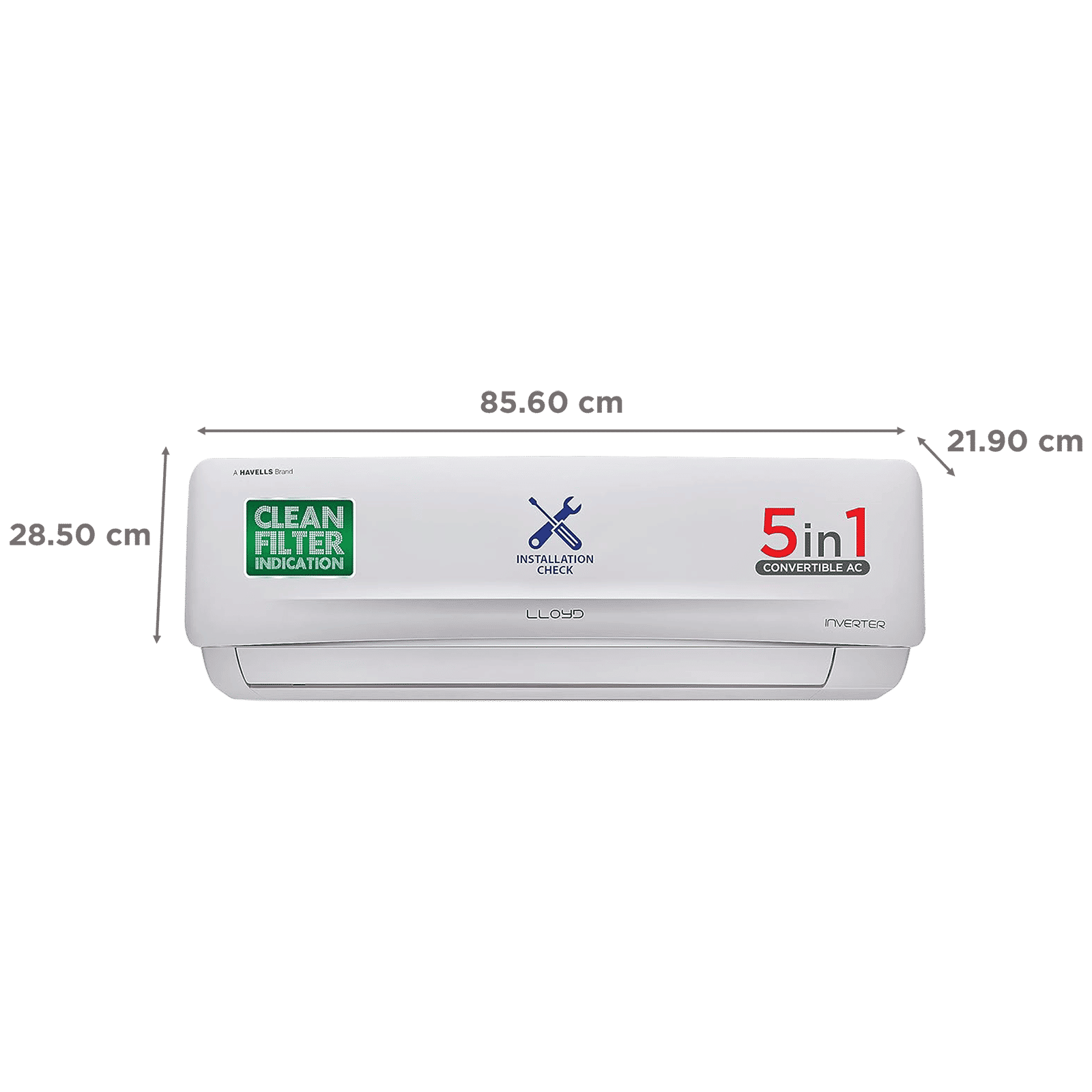 LLOYD Element 5 in 1 Convertible 1 Ton 3 Star Inverter Split AC with Anti-Viral Dust Filter (Copper Condenser, GLS12I3FOSEV) LLOYD Element 5 in 1 Convertible 1 Ton 3 Star Inverter Split AC with Anti-Viral Dust Filter (Copper Condenser, GLS12I3FOSEV)_4
