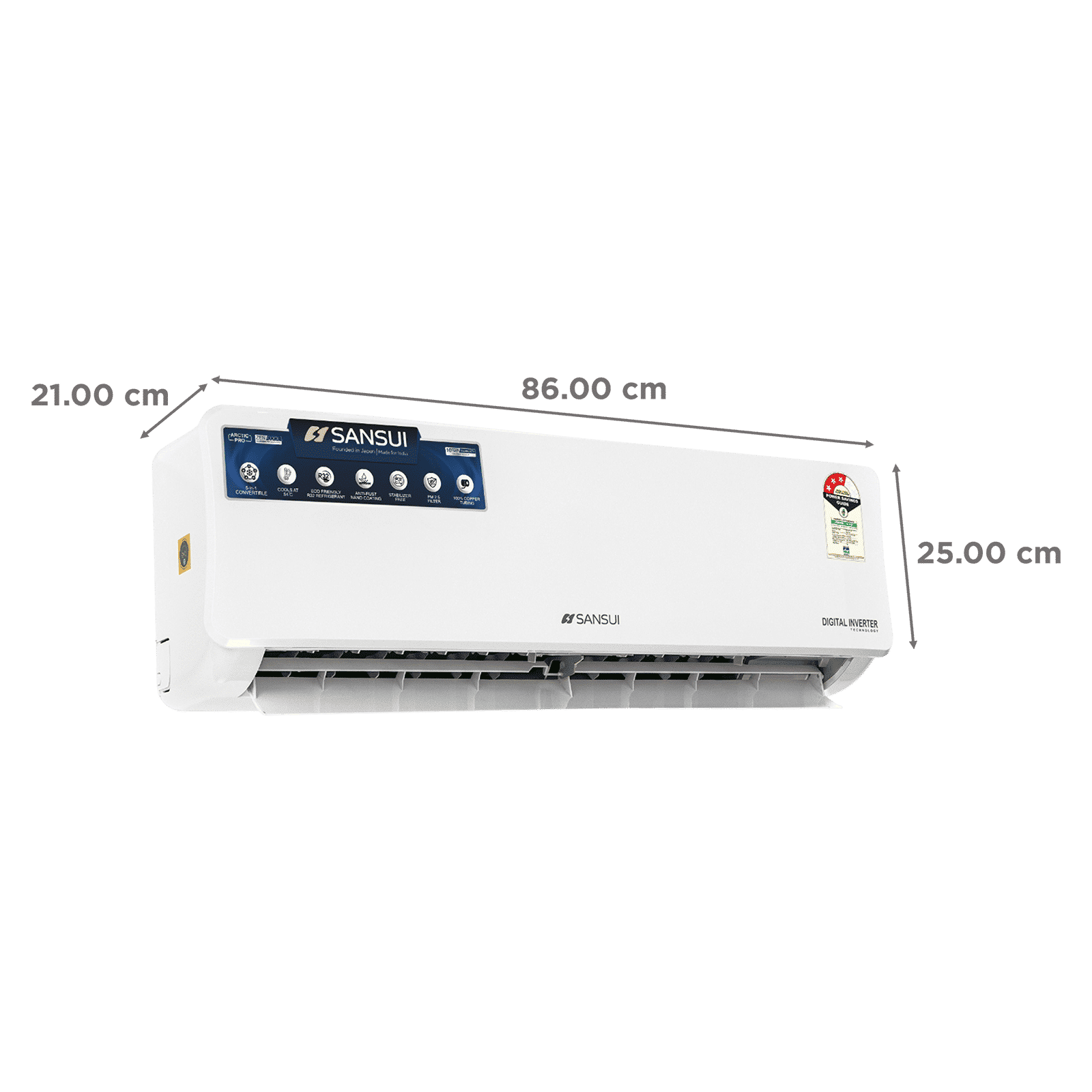 SANSUI Arctic Pro 5 in 1 Convertible 1.4 Ton 3 Star Inverter Split AC with PM 2.5 Filter ( Copper Condenser, JSE183SI24B1)_4