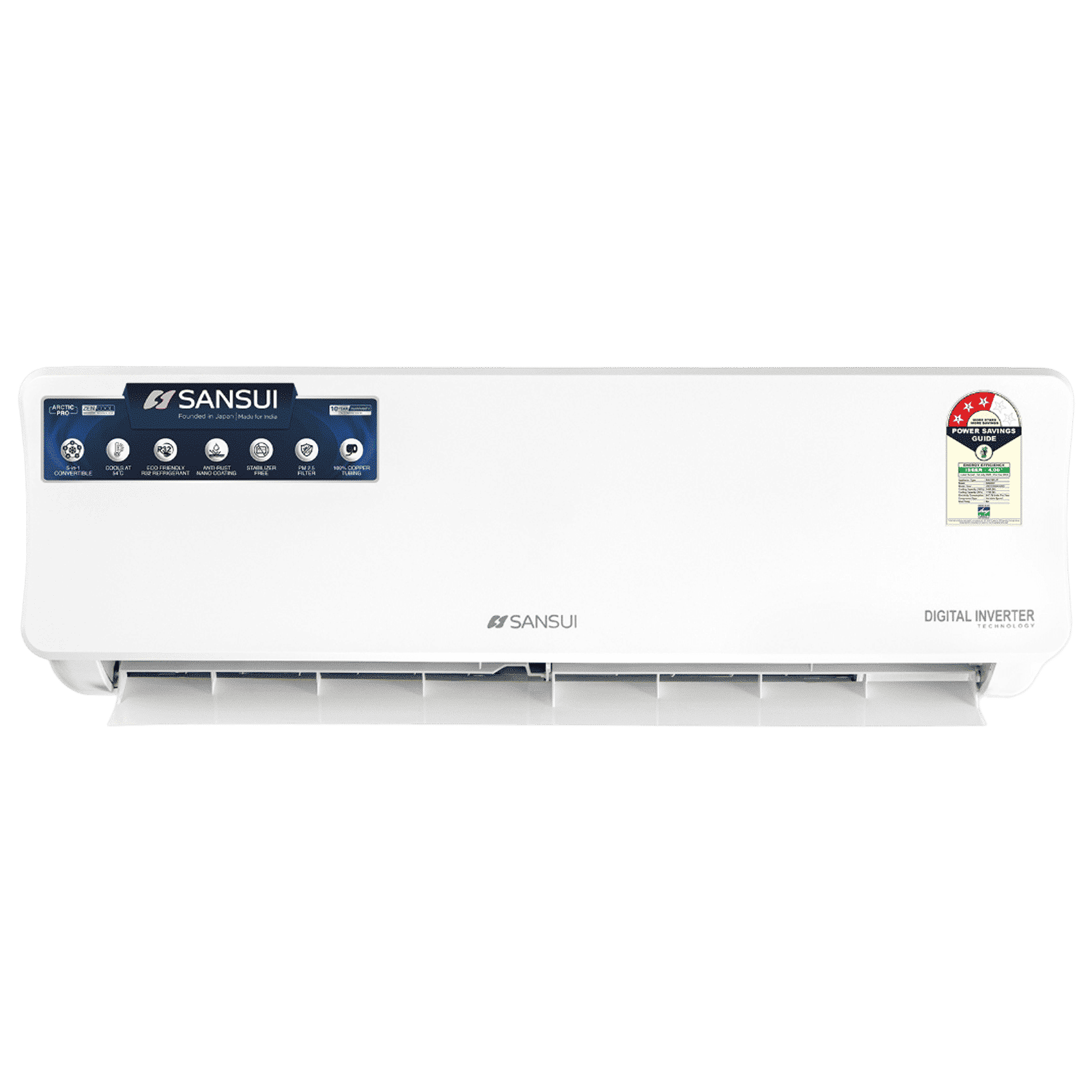 SANSUI Arctic Pro 5 in 1 Convertible 1.4 Ton 3 Star Inverter Split AC with PM 2.5 Filter ( Copper Condenser, JSE183SI24B1)_1