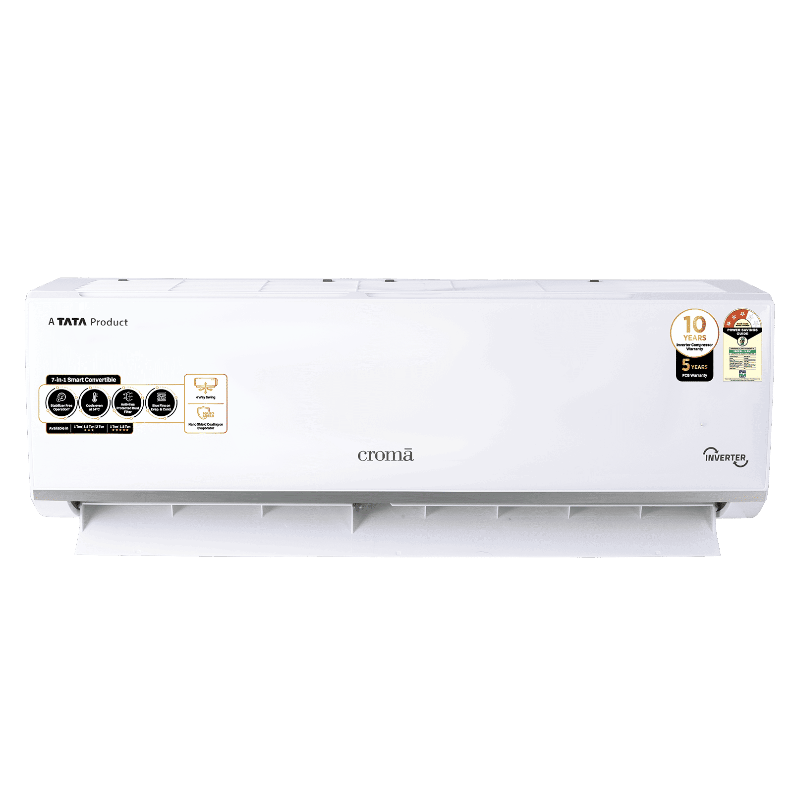 Croma 7 in 1 Convertible 1.5 Ton 3 Star Inverter Split AC with Temperature Sensor (2025 Model, Copper Condenser, CRLA018IND283267) Croma 7 in 1 Convertible 1.5 Ton 3 Star Inverter Split AC with Temperature Sensor (2025 Model, Copper Condenser, CRLA018IND283267)_15
