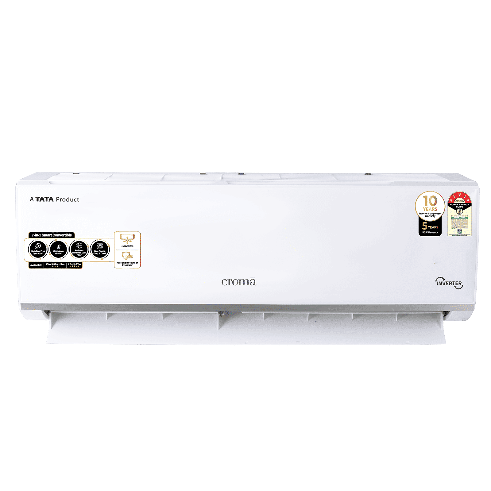 Croma 7 in 1 Convertible 1.5 Ton 5 Star Inverter Split AC with 4 Way Swing(2025 Model, Copper Condenser, CRLA018INF283269)_10
