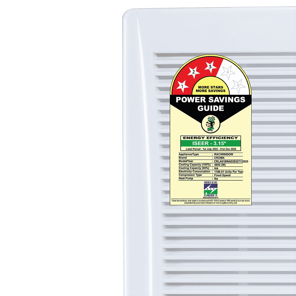 Croma 1.5 Ton 3 Star Window AC (2025 Model, Copper Condenser, Dust Filter) Croma 1.5 Ton 3 Star Window AC (2025 Model, Copper Condenser, Dust Filter)_8