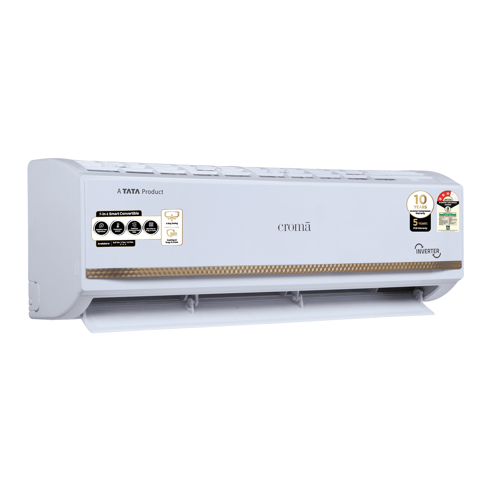 Croma 7 in 1 Convertible 0.8 Ton 3 Star Inverter Split AC with 4 way swing (2025 Model, Copper Condenser, CRLA009IND170270)_11