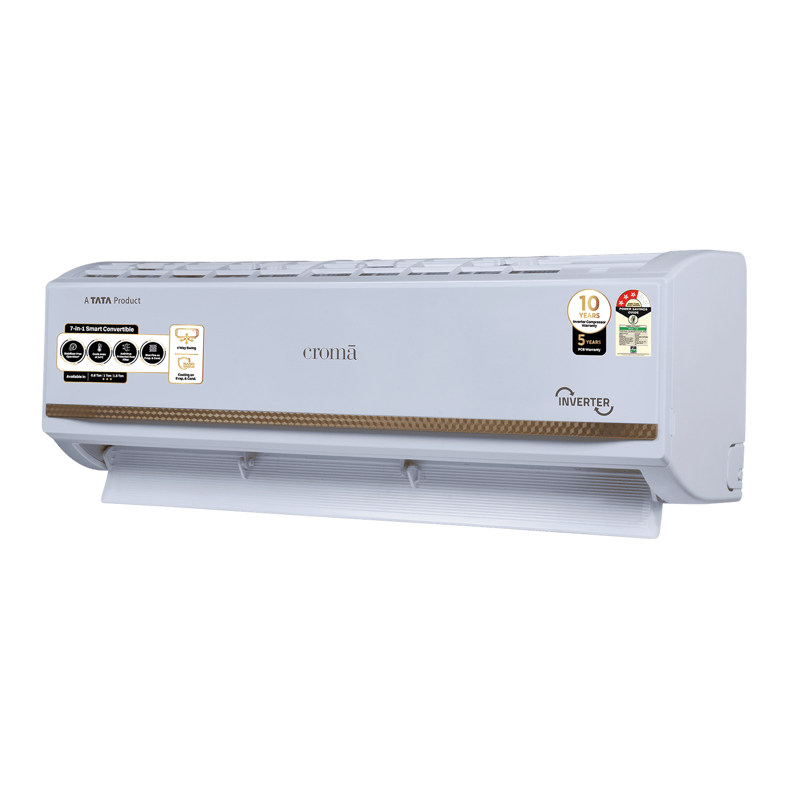 Croma 7 in 1 Convertible 0.8 Ton 3 Star Inverter Split AC with 4 way swing (2025 Model, Copper Condenser, CRLA009IND170270)_12