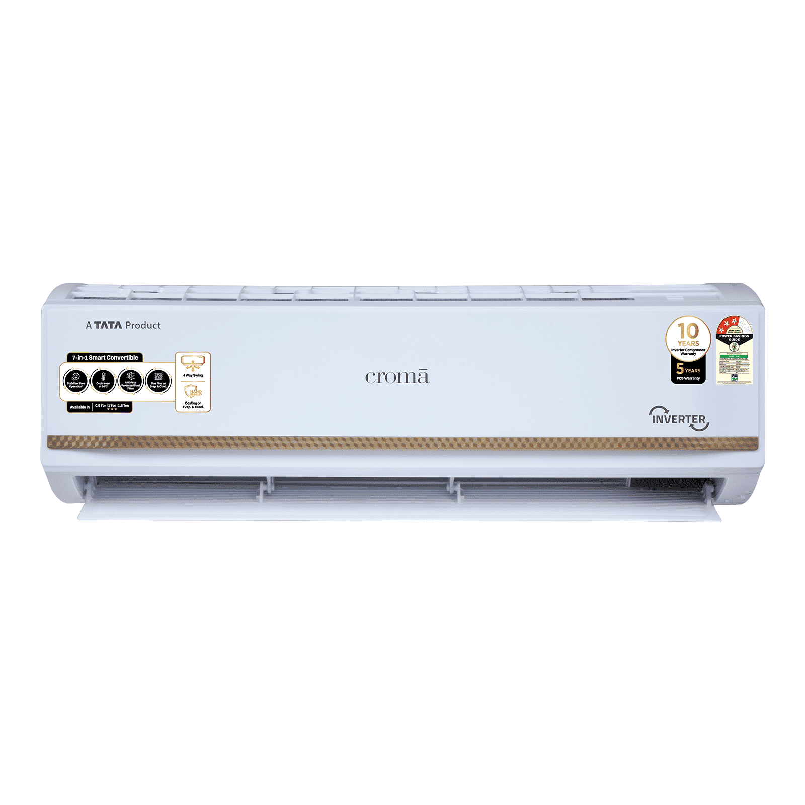 Croma 7 in 1 Convertible 0.8 Ton 3 Star Inverter Split AC with 4 way swing (2025 Model, Copper Condenser, CRLA009IND170270)_10