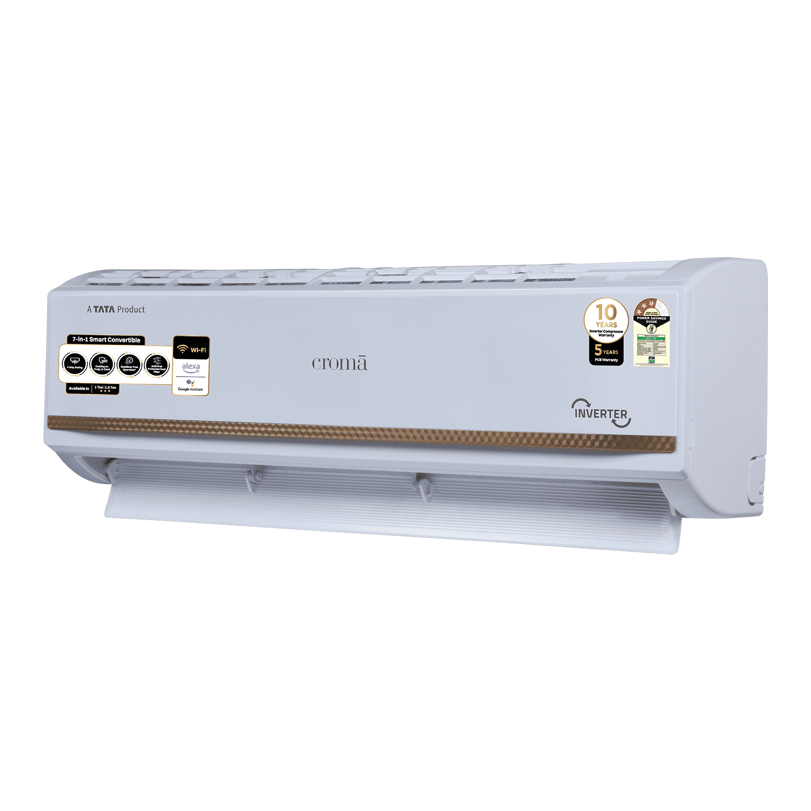 Croma 7 in 1 Convertible 1 Ton 3 Star Inverter Split Smart AC with Voice Assistant (2025 Model, Copper Condenser, CRLAS12IND170272) Croma 7 in 1 Convertible 1 Ton 3 Star Inverter Split Smart AC with Voice Assistant (2025 Model, Copper Condenser, CRLAS12IND170272)_21