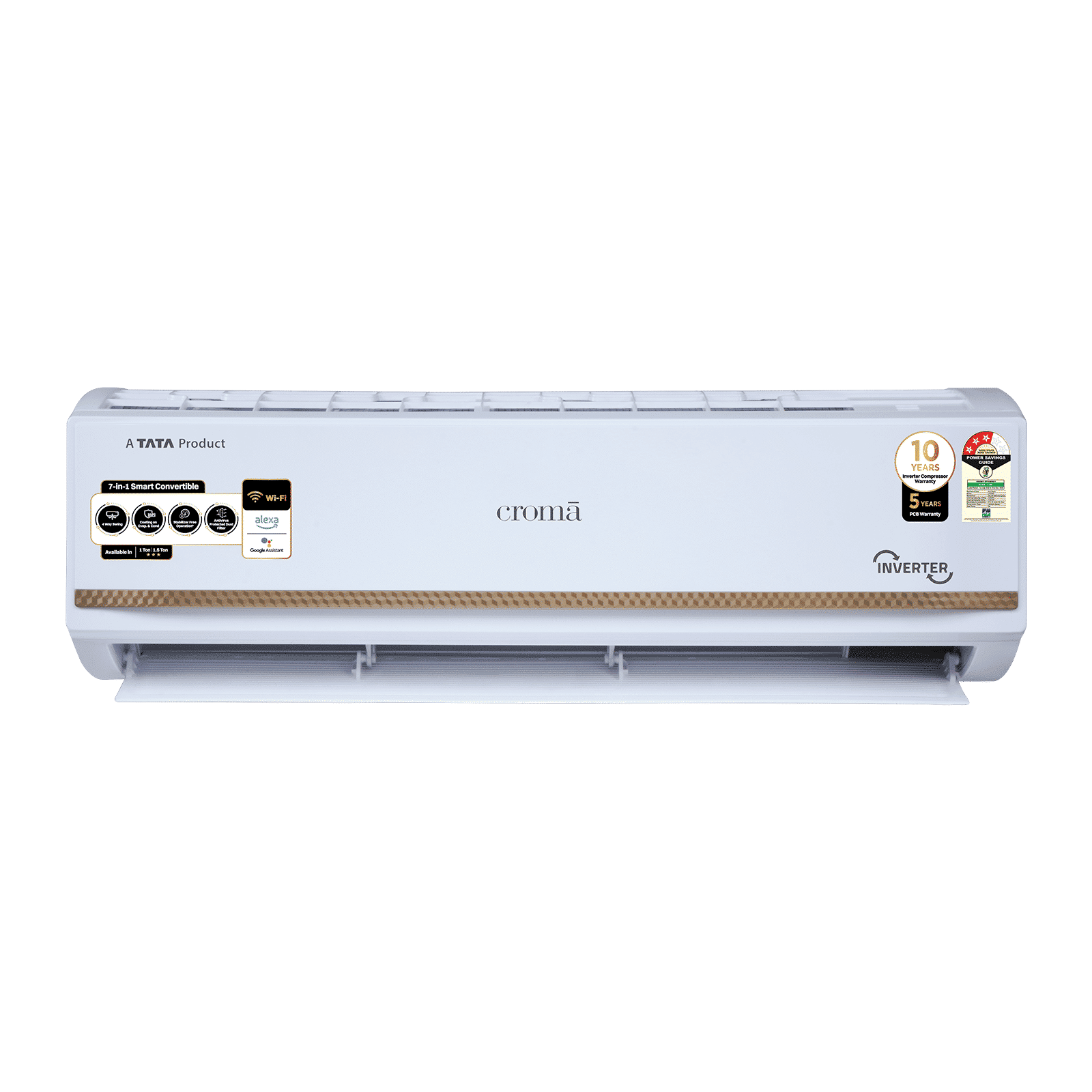 Croma 7 in 1 Convertible 1 Ton 3 Star Inverter Split Smart AC with Voice Assistant (2025 Model, Copper Condenser, CRLAS12IND170272) Croma 7 in 1 Convertible 1 Ton 3 Star Inverter Split Smart AC with Voice Assistant (2025 Model, Copper Condenser, CRLAS12IND170272)_10