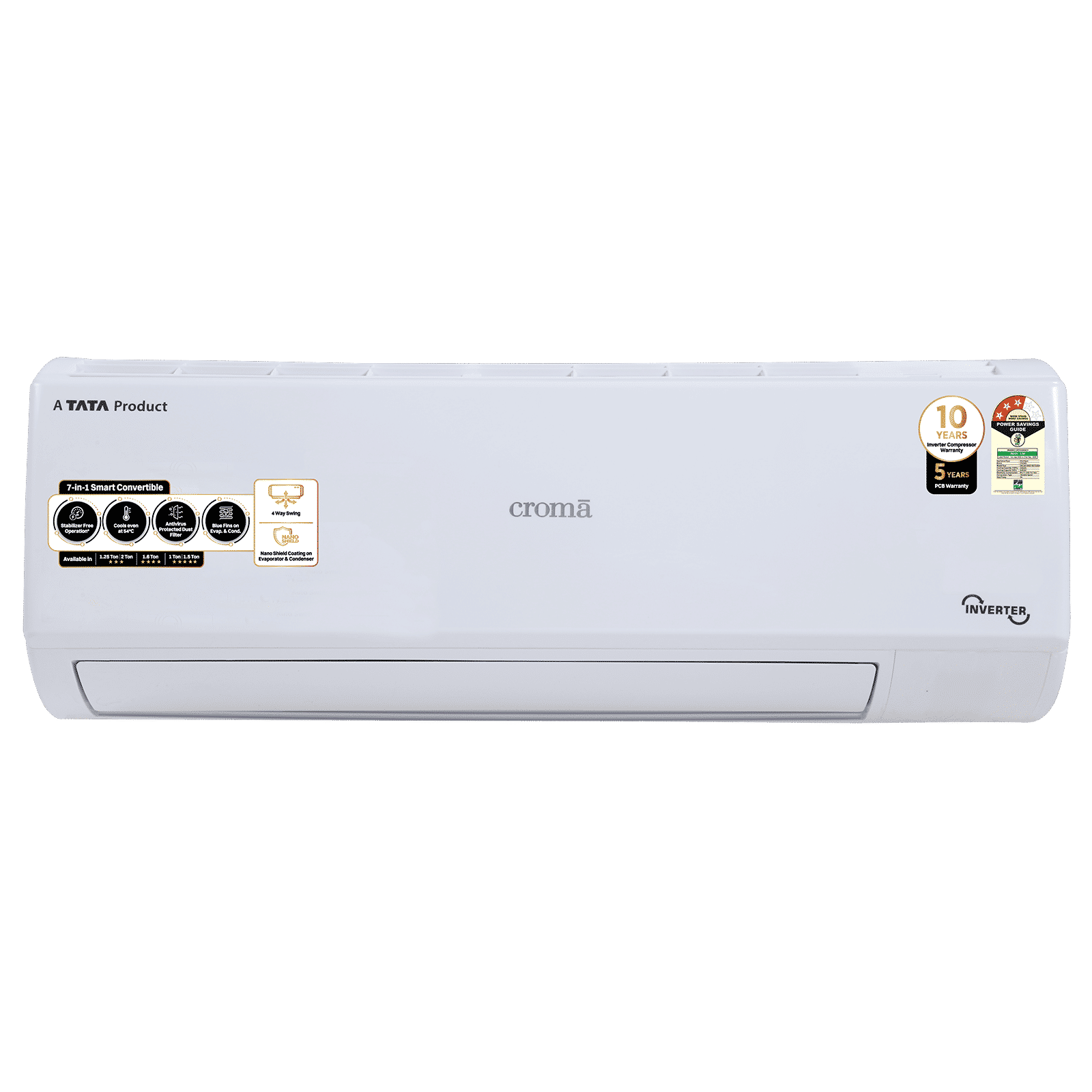 Croma 7 in 1 Convertible 1.25 Ton 3 Star Inverter Split AC with 4 way swing (2025 Model, Copper Condenser, CRLA014IND170274) Croma 7 in 1 Convertible 1.25 Ton 3 Star Inverter Split AC with 4 way swing (2025 Model, Copper Condenser, CRLA014IND170274)_1
