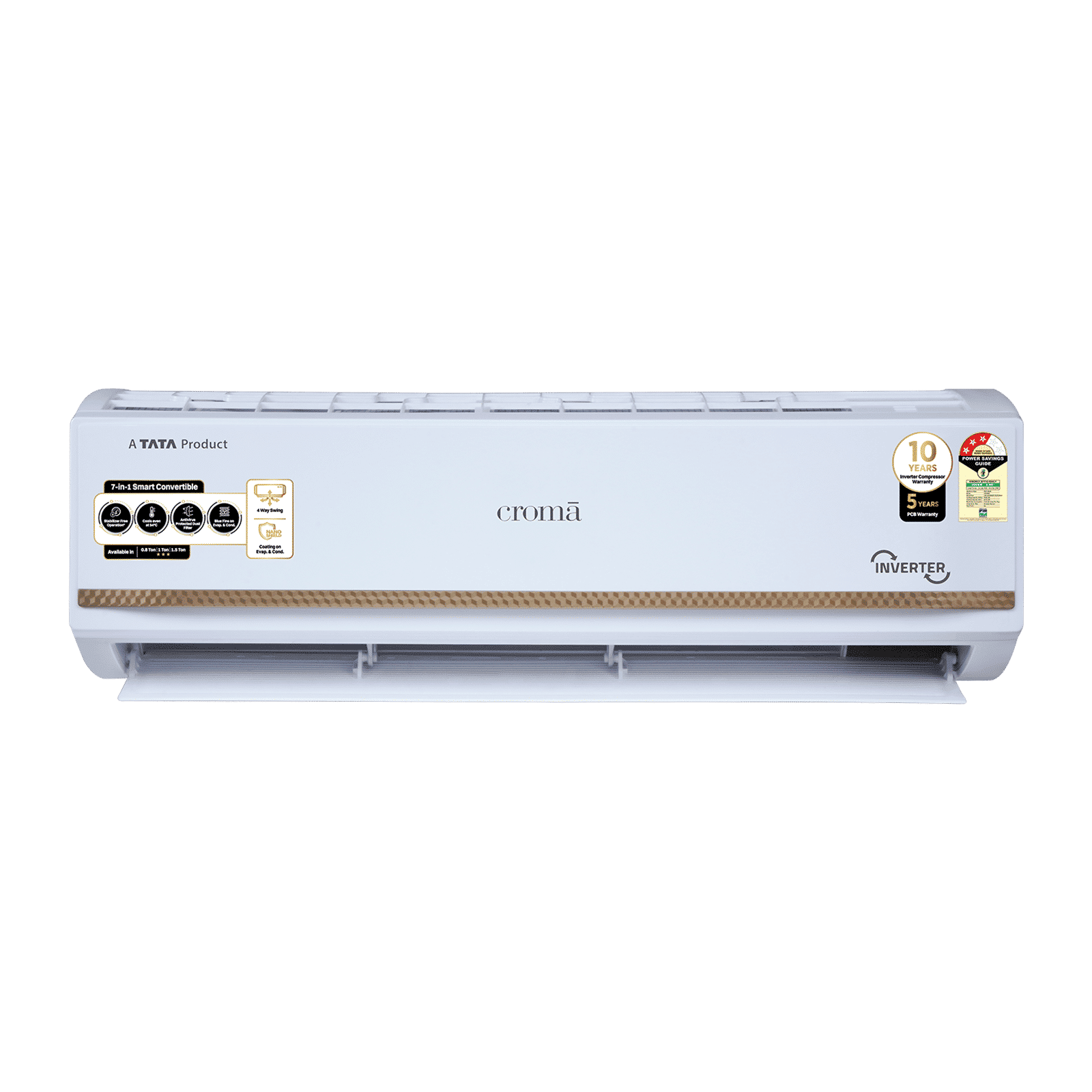 Croma 7 in 1 Convertible 1.5 Ton 3 Star Inverter Split AC with Temperature Sensor (2025 Model, Copper Condenser, CRLA018IND170275)_10
