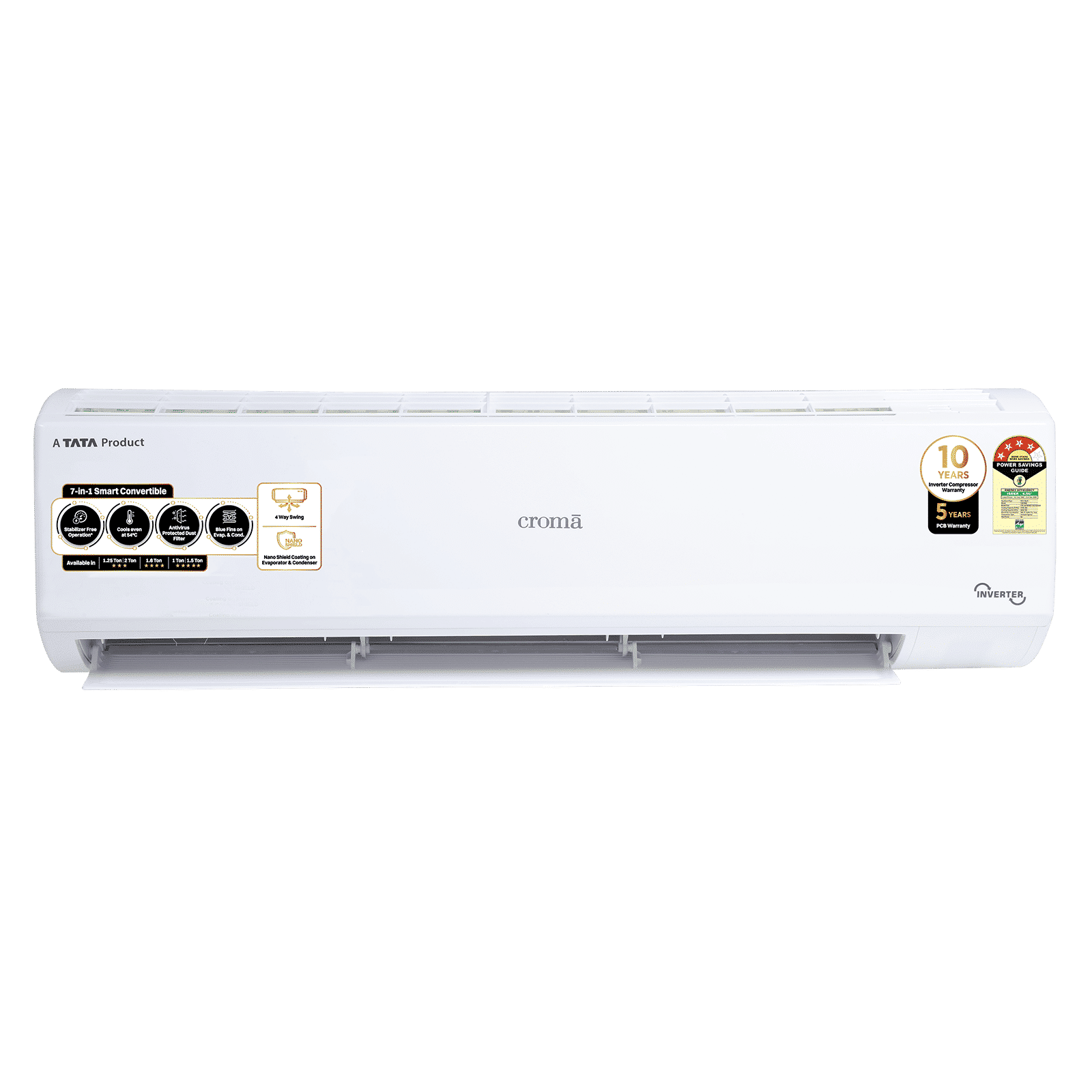Croma 7 in 1 Convertible 1.6 Ton 4 Star Inverter Split AC with 4 way Swing function (2025 Model, Copper Condenser, CRLA019INE170278)_11