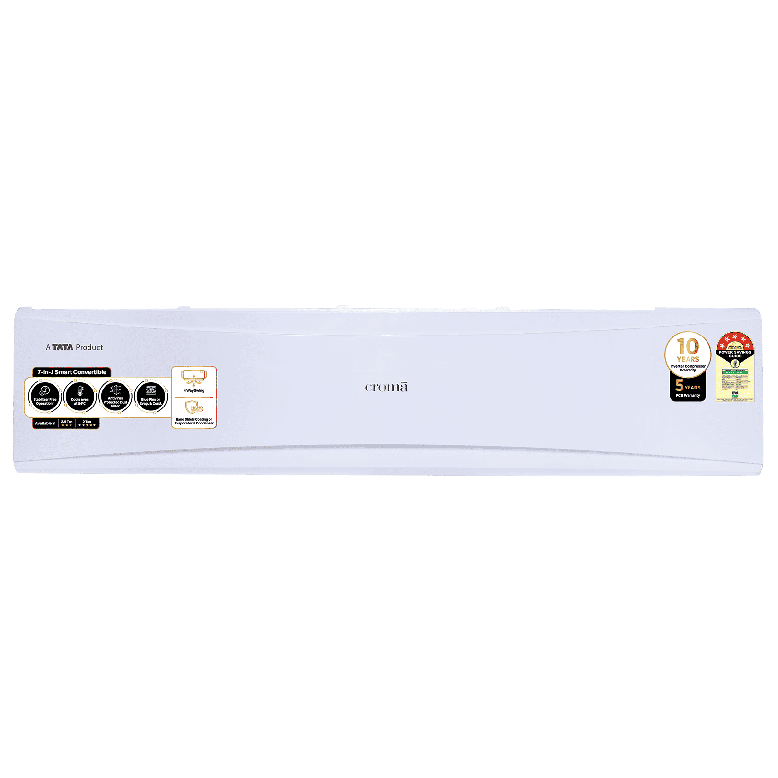 Croma 7 in 1 Convertible 2 Ton 5 Star Inverter Split AC with PM 2.5 Filter (2025 Model, Copper Condenser, CRLA024INF170279)_1