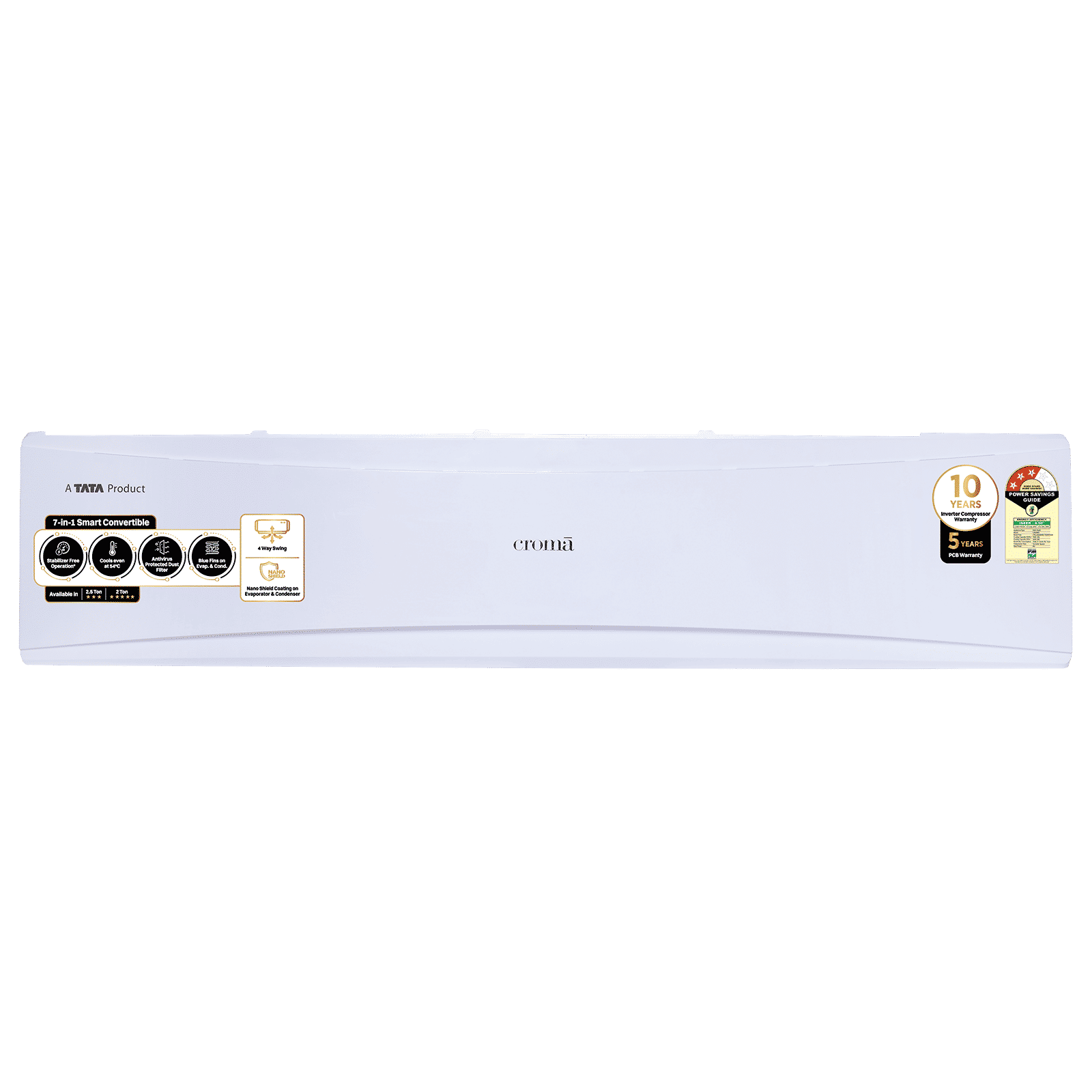 Croma 7 in 1 Convertible 2.5 Ton 3 Star Inverter Split AC with PM 2.5 Filter (2025 Model, Copper Condenser, CRLA026IND170280)_1