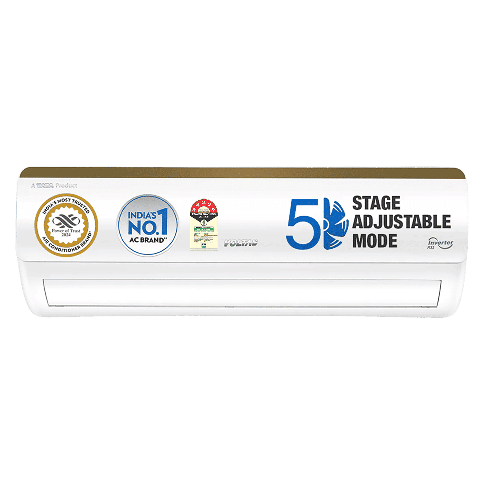 VOLTAS 185V Vertis Smart Elite Gold 1.5 Ton 5 Star Inverter Split Smart AC with IoT Enabled (Copper Condenser, 4503702)_1