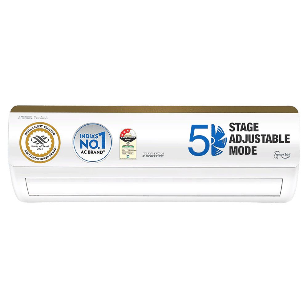 VOLTAS 123V Vertis Smart Elite Gold 1 Ton 3 Star Inverter Split Smart AC with IoT Enabled (Copper Condenser, 4503704)_1