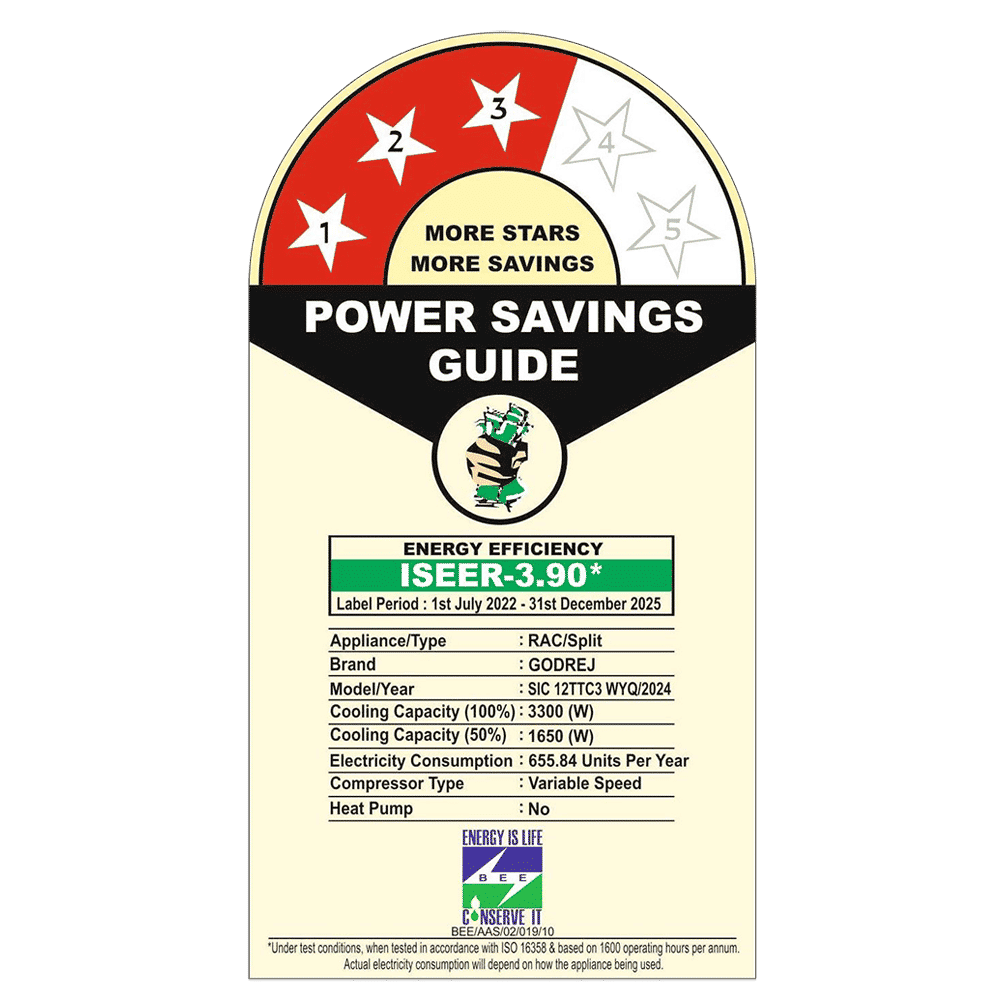 Godrej WYQ Series Convertible 1 Ton 3 Star Inverter Split AC with Anti Freeze Thermostat (Copper Condenser, 40101701SD01507)_2