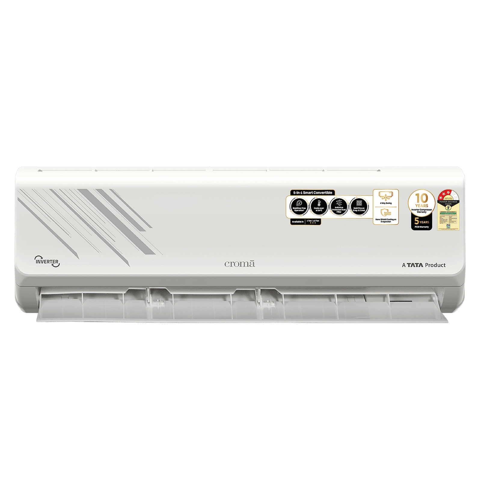 Croma 5 in 1 Convertible 1 Ton 3 Star Inverter Split AC with Anti Virus Protected Dust Filter (2025 Model, Copper Condenser, CRLA012IND255360)_14