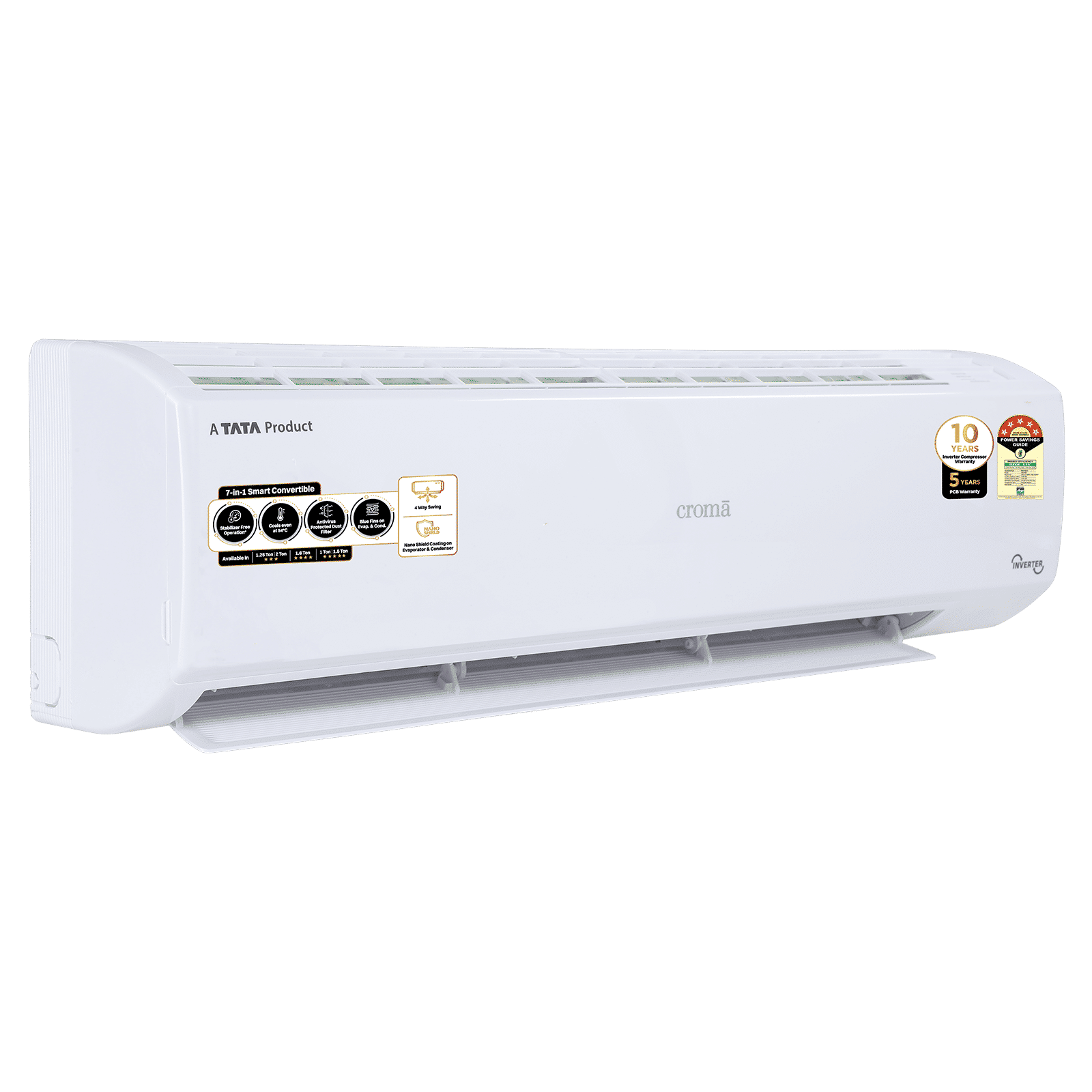 Croma 7 in 1 Convertible 1 Ton 5 Star Inverter Split AC with Antiviral protection (2025 Model, Copper Condenser, CRLA012INF170273)_17