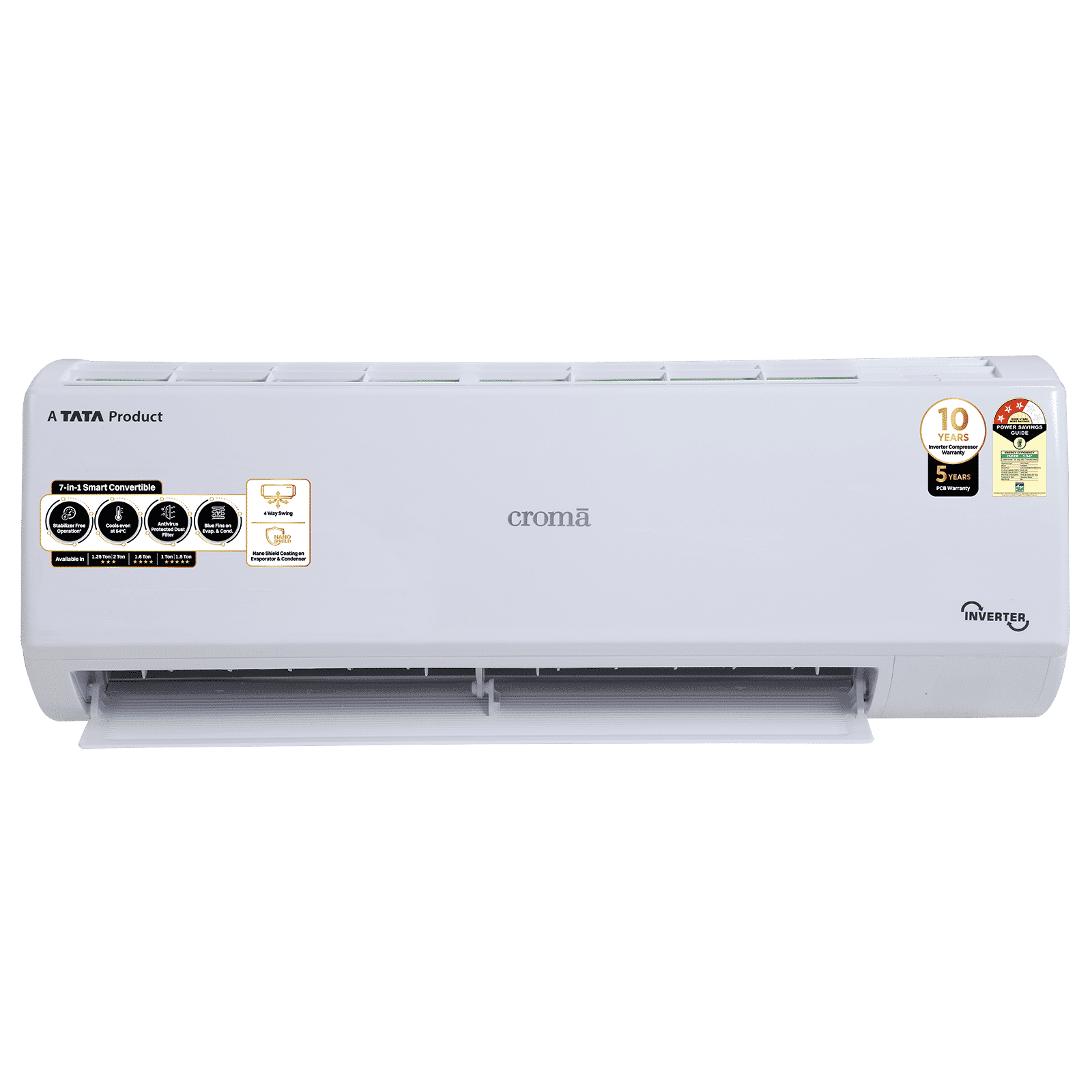 Croma 7 in 1 Convertible 2 Ton 3 Star Inverter Split AC with 4 way Swing function (2025 Model, Copper Condenser, CRLA024IND170281)_11