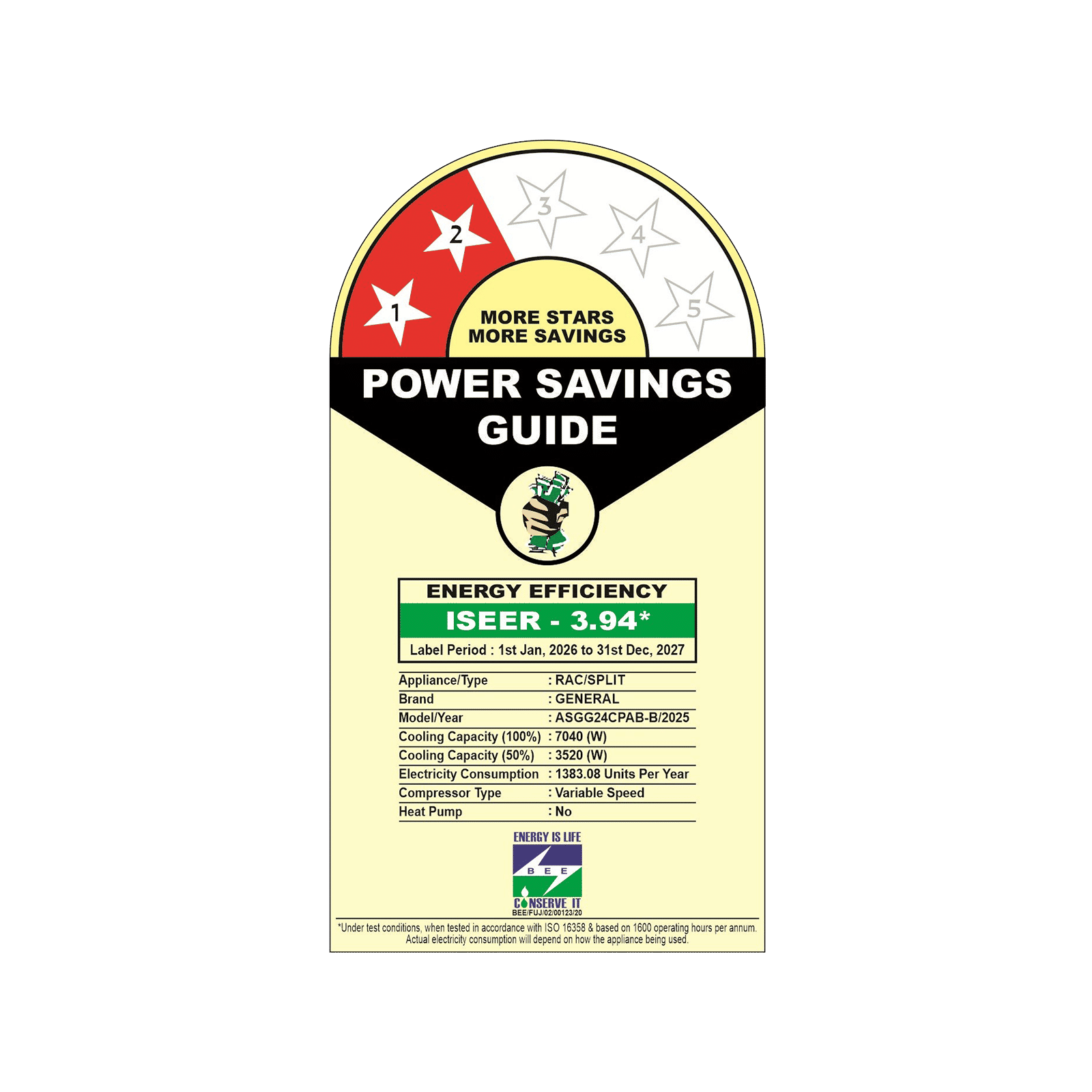 O GENERAL Advance Hyper Tropical 2 Ton 2 Star Inverter Split AC (Copper Condenser, ASGG24CPABB)_2