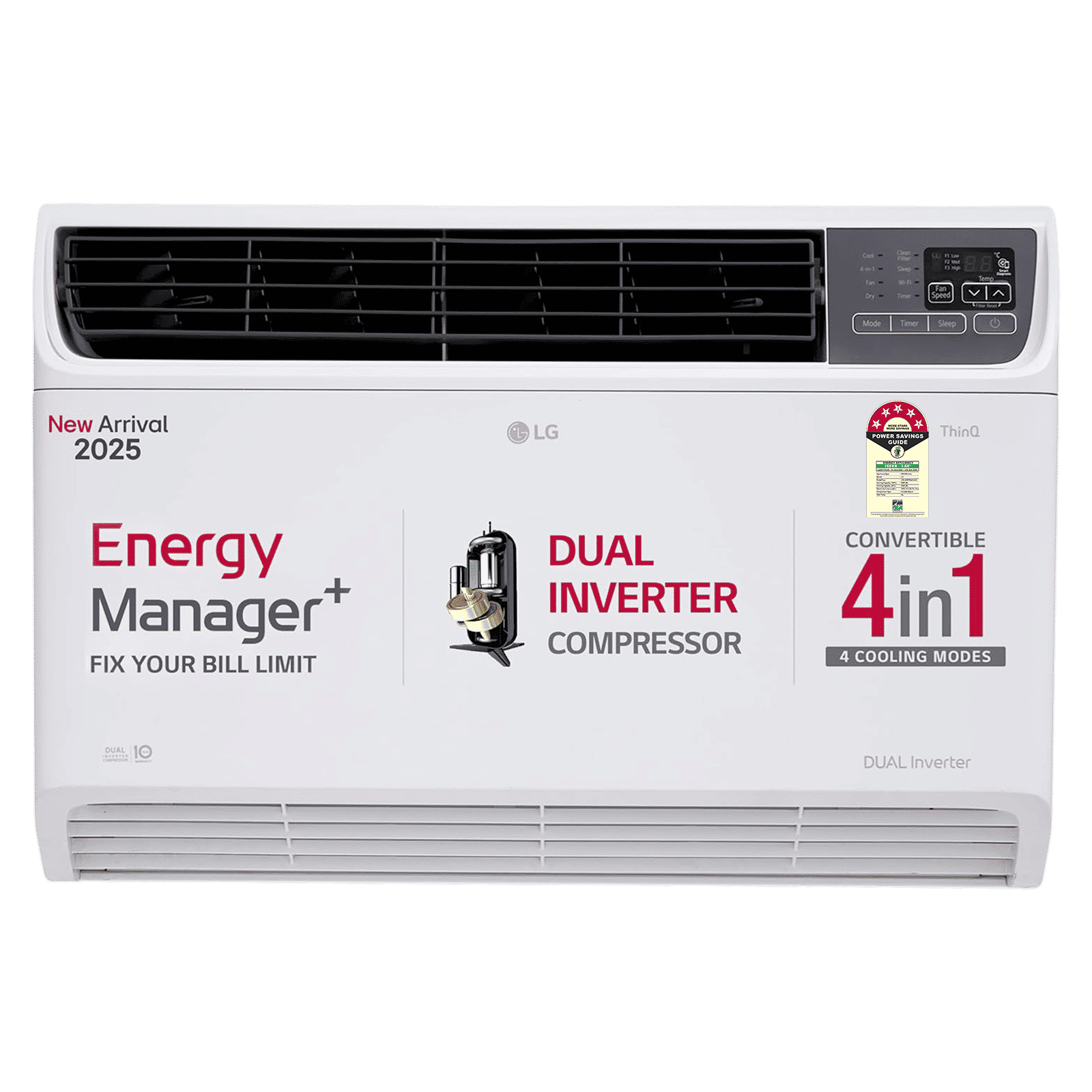LG 4 in 1 Convertible 1.5 Ton 5 Star Dual Inverter Window AC with Ocean Black Protection (2025 Model, Copper Condenser, 18WWZA.ASLG)_1